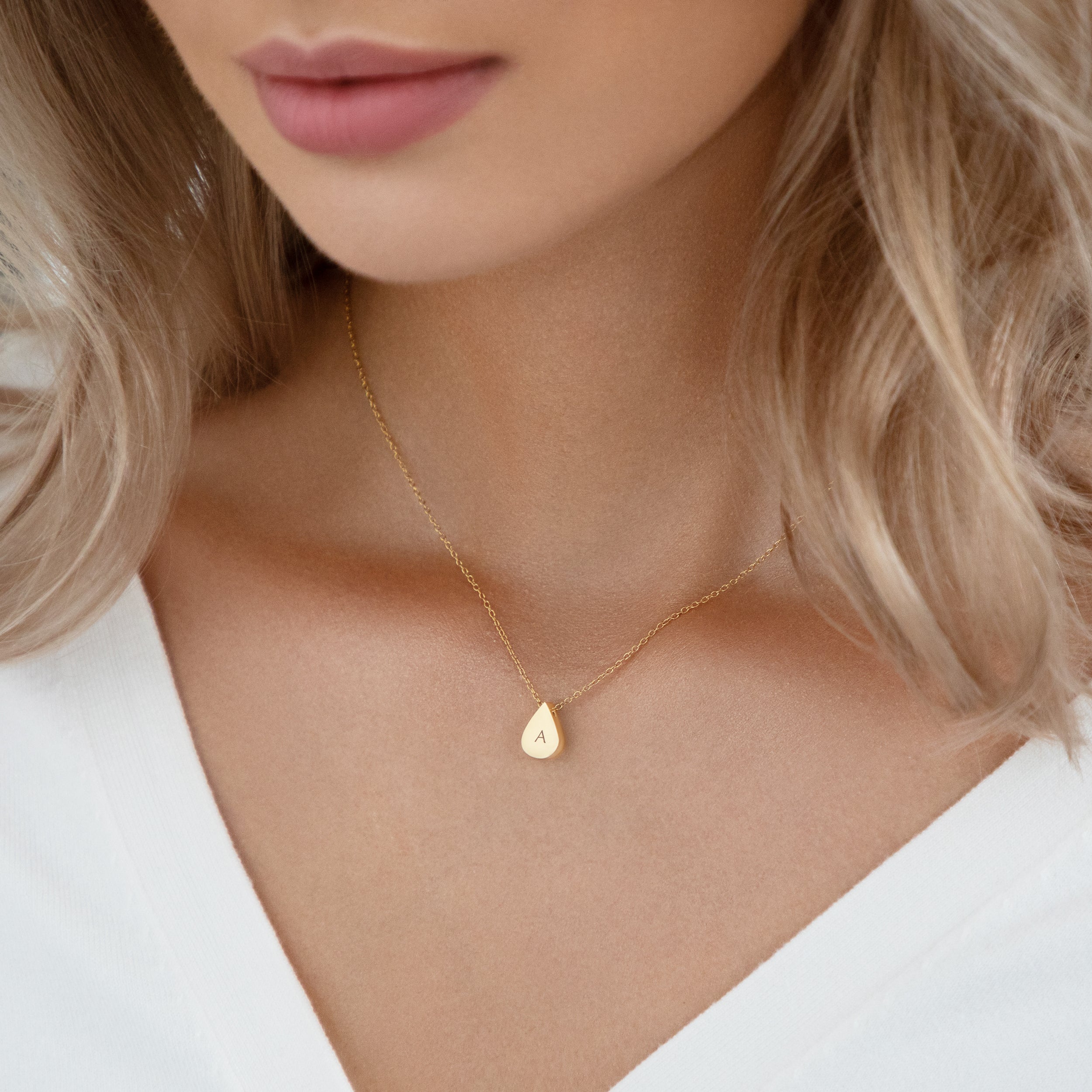 Elegant Gold Teardrop Necklace for Women - Perfect for Weddings, Parties & Everyday Wear