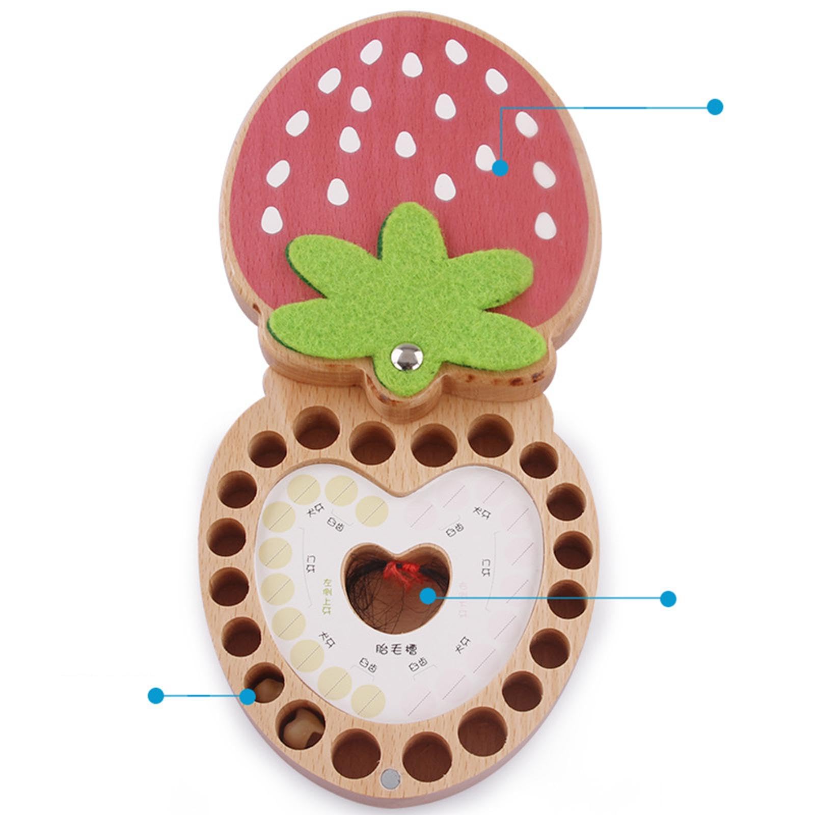 Menolana Wooden Baby Teeth Keepsake Box - First Tooth Fairy Memory Box for Kids, Baby Teeth Storage Organizer | Perfect for Tooth Fairy Gifts, Baby Milestone Preservation & Nursery Decor