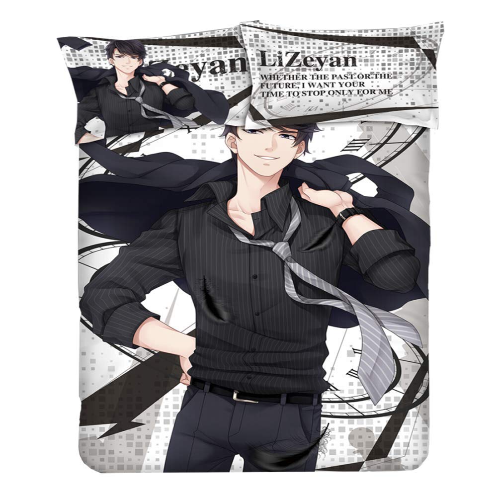 KOSEART Li Zeyan Anime Bedding Set - Soft Comforter, Duvet Cover & Pillowcase Set for Anime Fans - Perfect for Bedroom Decor, Cosplay Themed Rooms, and Gift Giving