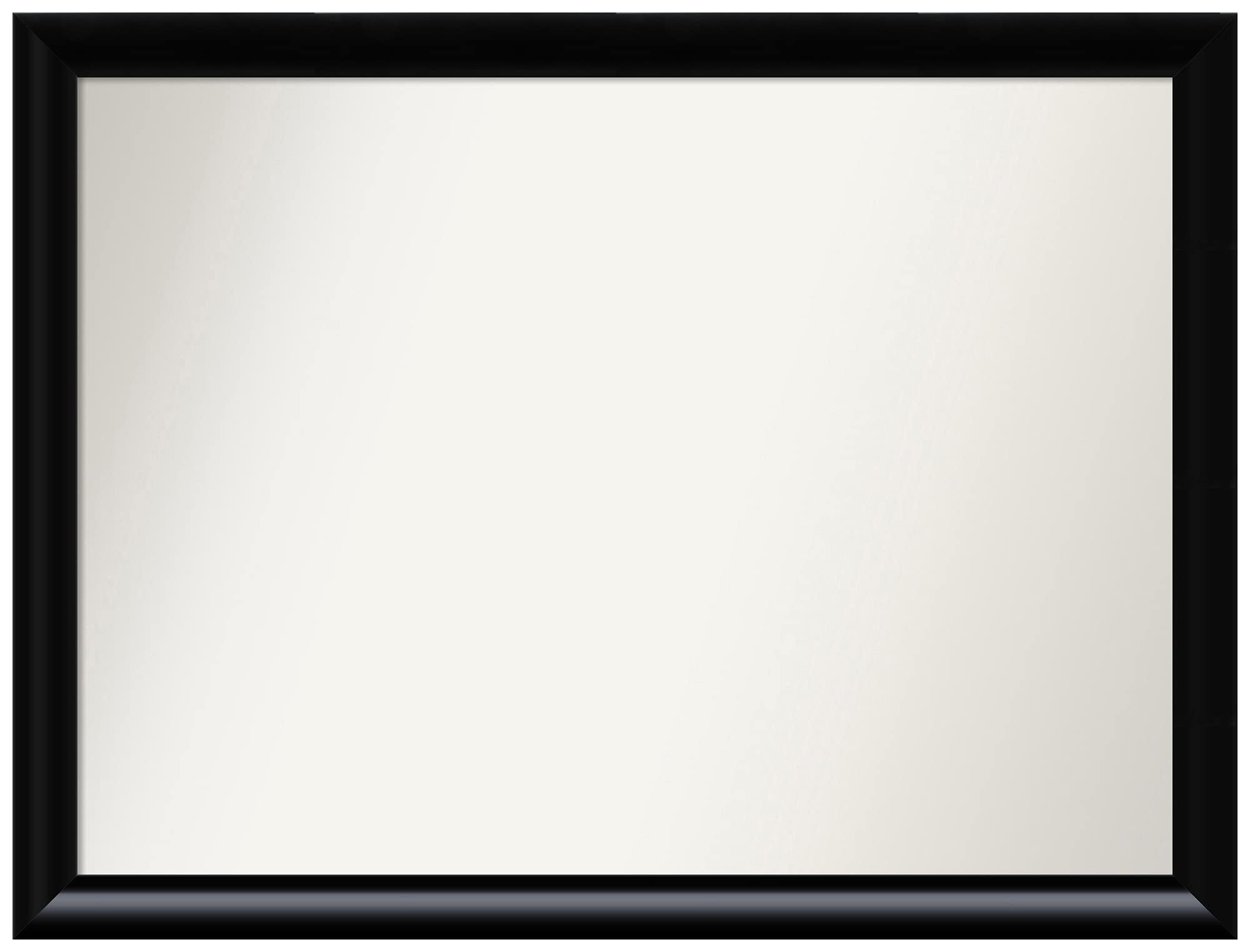 Amanti Art Non-Beveled Custom Wall Mirror 25x33 Inches - Steinway Black Scoop Frame - Bathroom, Living Room, Bedroom Decor - Various Sizes Available - Elegant Black Framed Mirror for Home & Office
