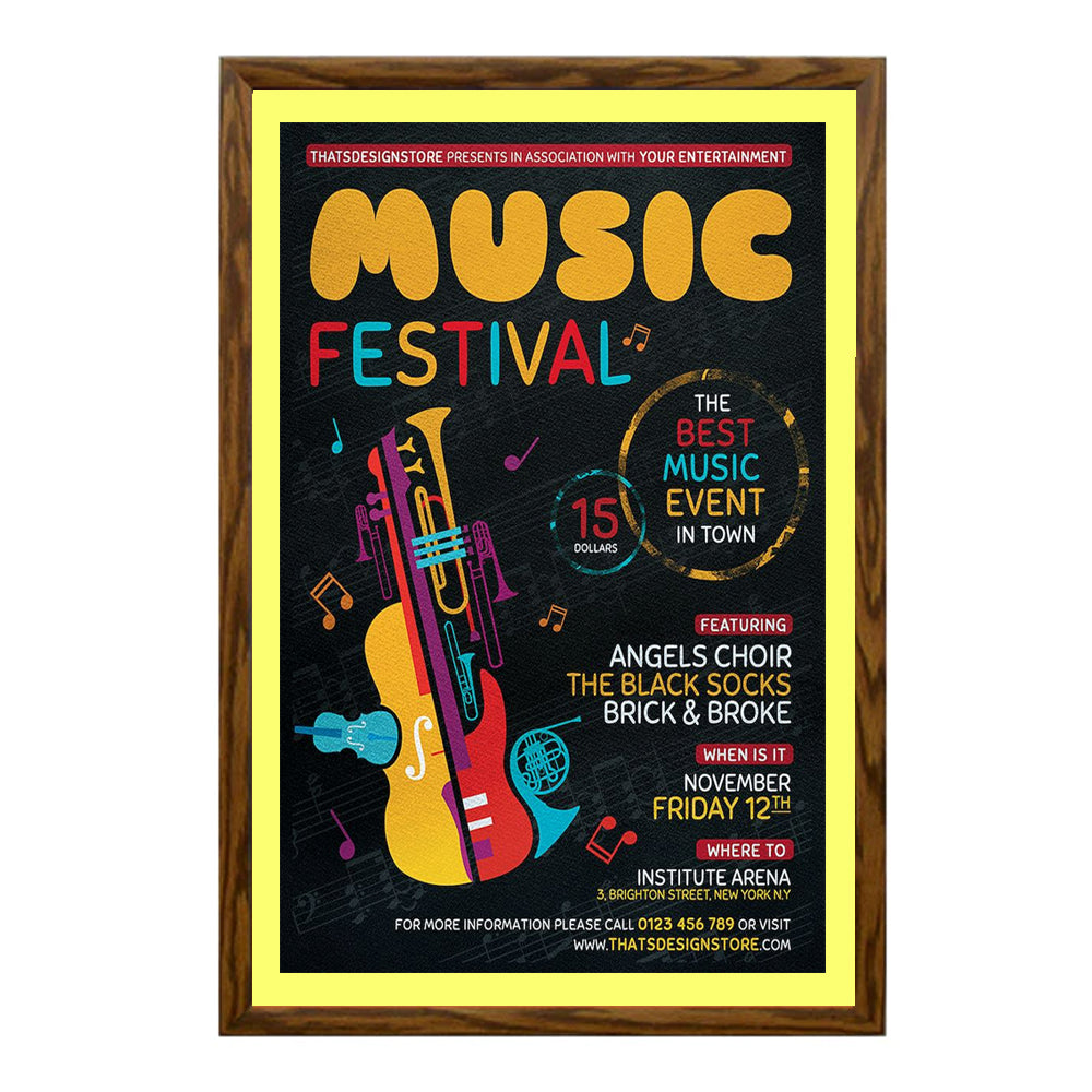 24x24 Designer Wood Snap Frames for Posters - 2 Wide Matboard Included - Perfect for Home Decor, Office Displays & Art Exhibitions