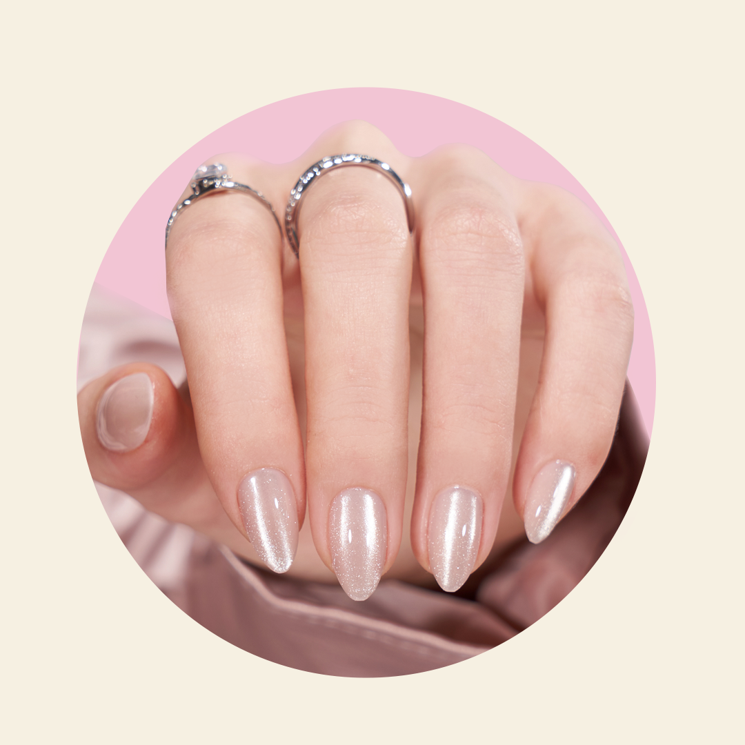 Mitty Snuggles Press on Nails - Long Lasting False Nails with Glue - Perfect for Parties, Weddings & Everyday Wear