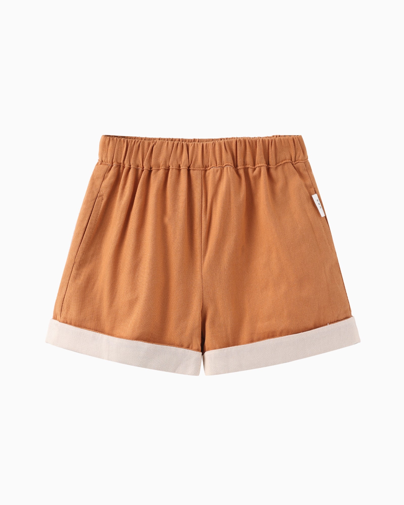 Women's Folded Hem Shorts in Caramel - Comfortable Casual Summer Shorts for Beach, Travel, and Everyday Wear