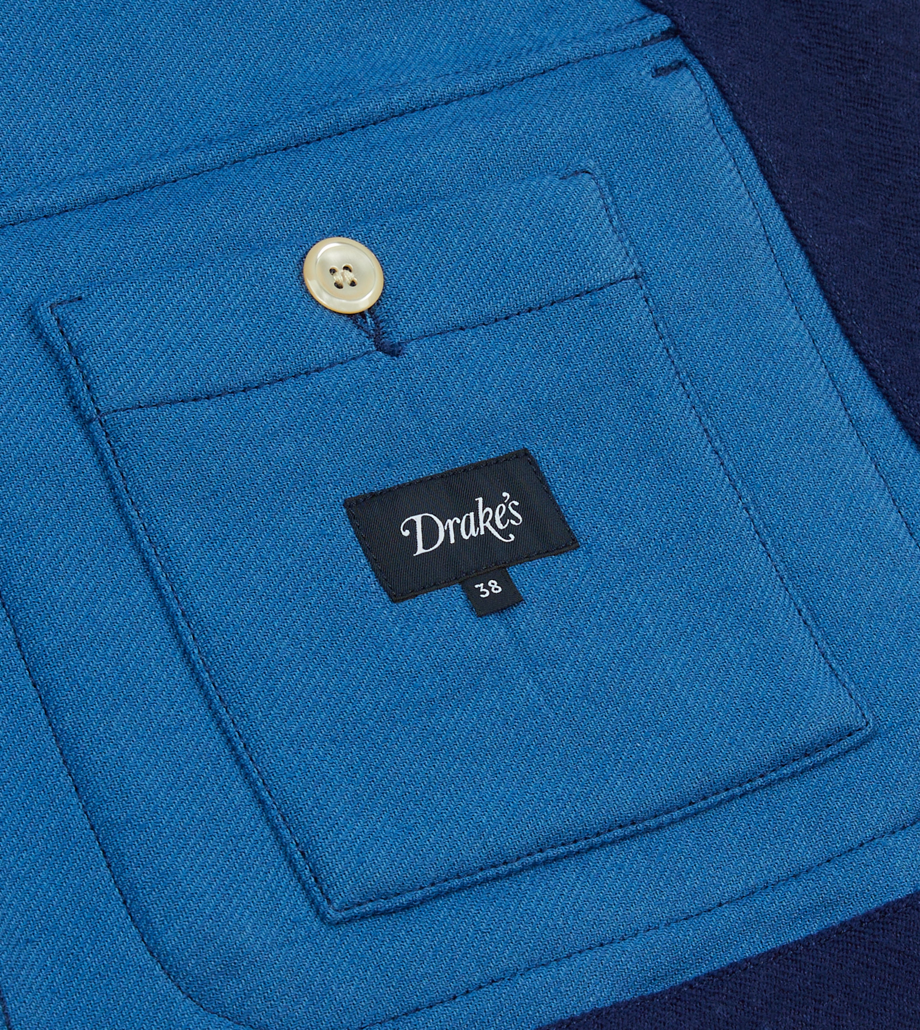 Blue Wool Linen Chore Jacket with 3 Pockets - Durable Workwear for Outdoor Activities, Gardening & Casual Wear