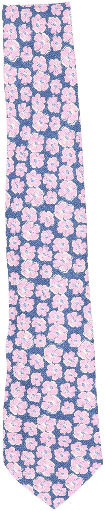 Kiton Men's Silk & Linen Basket Weave Floral Print Necktie - Elegant Formal Tie for Business, Weddings & Special Occasions
