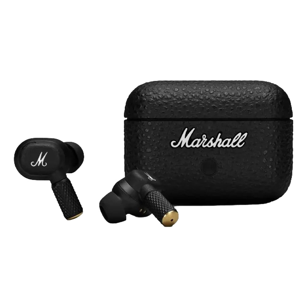 Marshall Motif II ANC Wireless Earbuds - Active Noise Cancelling, Bluetooth 5.2, 30H Playtime - Perfect for Gym, Travel & Work (Black)