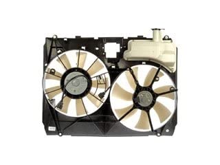 Replacement Dual Fan Assembly with Reservoir for 2004-2005 Toyota Sienna - Cooling System Upgrade for Engine Performance & AC Efficiency
