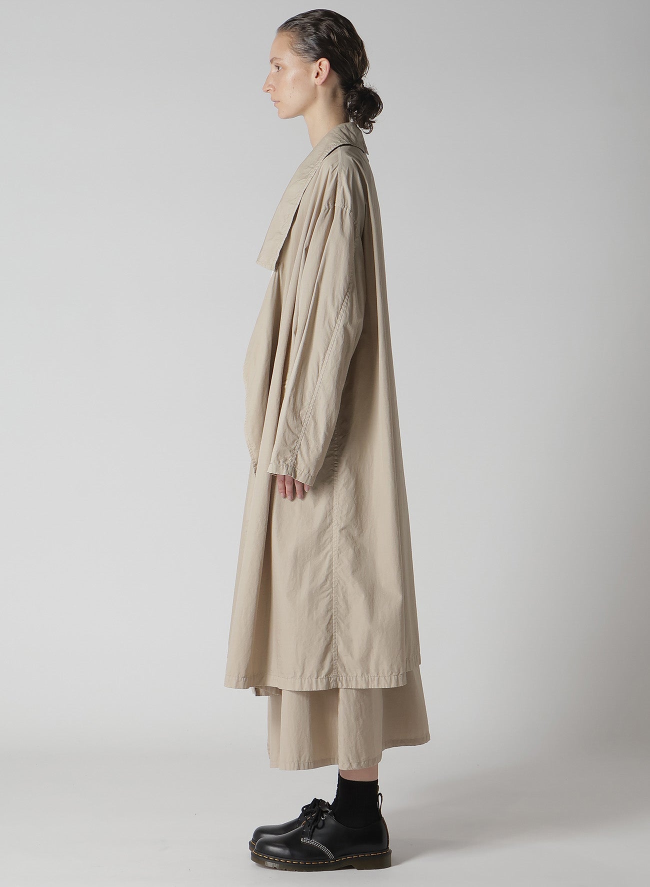 Premium Cotton Broadcloth Dyed Big Collar Trench Coat for Women - Stylish Outerwear for Fall & Winter Fashion, Office Wear & Casual Outings