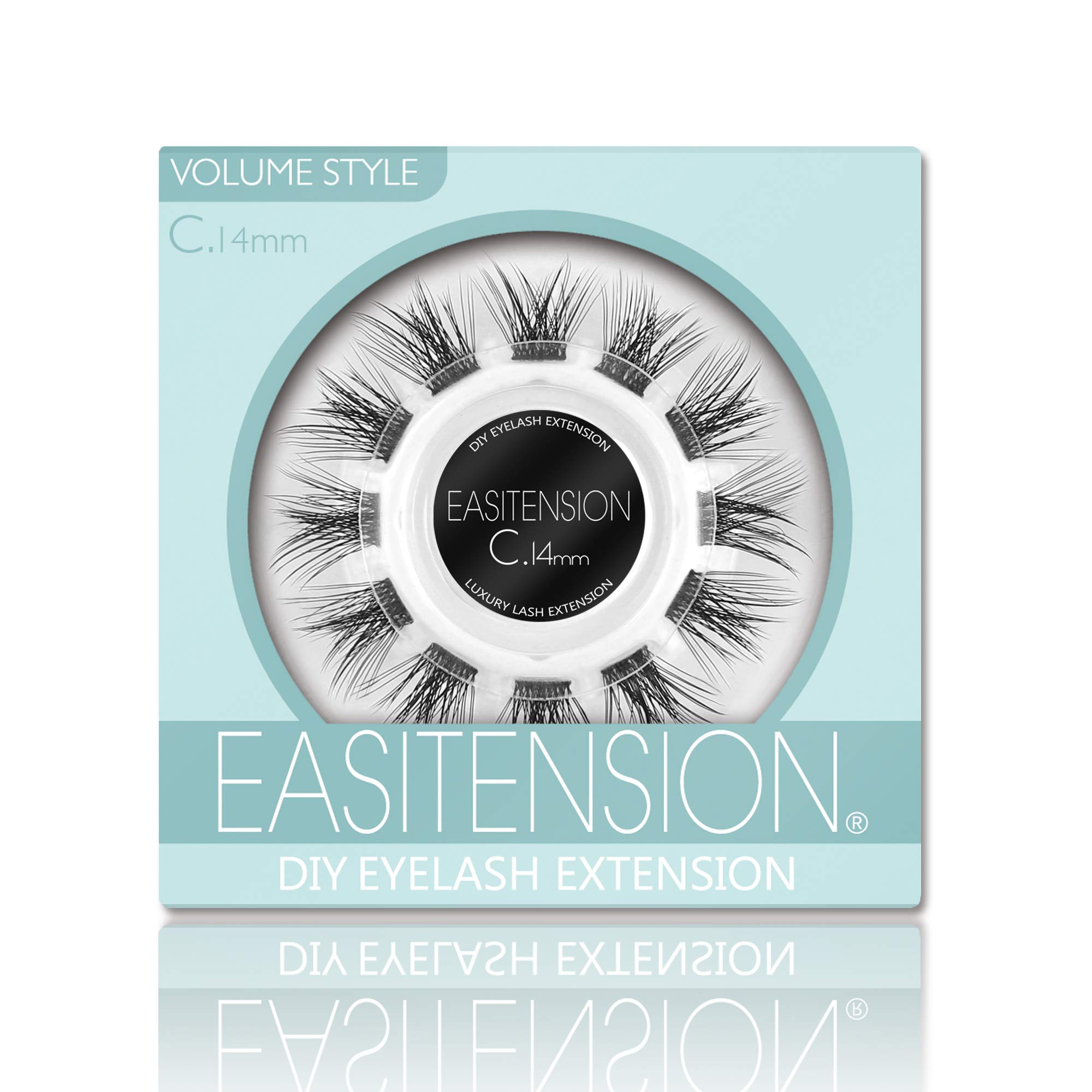 3D Effect DIY Eyelash Extension Kit - Individual Glue Bonded Lash Clusters for Volume Lashes (14MM) | Home & Professional Use | Perfect for Parties, Weddings & Special Occasions