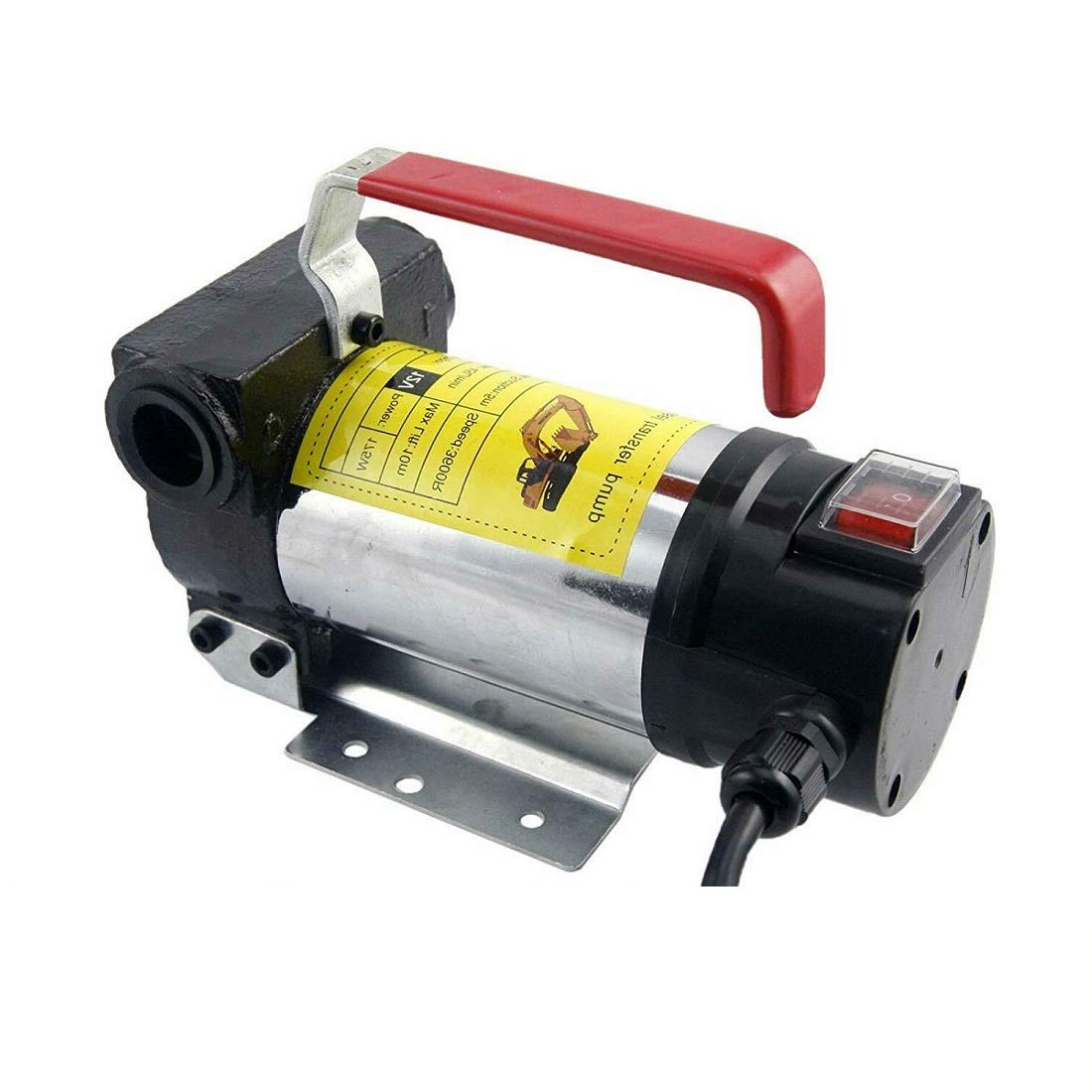 12V DC Electric Fuel Transfer Pump - Portable Diesel & Kerosene Oil Pump for Commercial Auto, Truck, Boat & Farm Use - Jikkolumlukka Brand - Ideal for Fuel Transfer, Emergency Refueling & Industrial Applications
