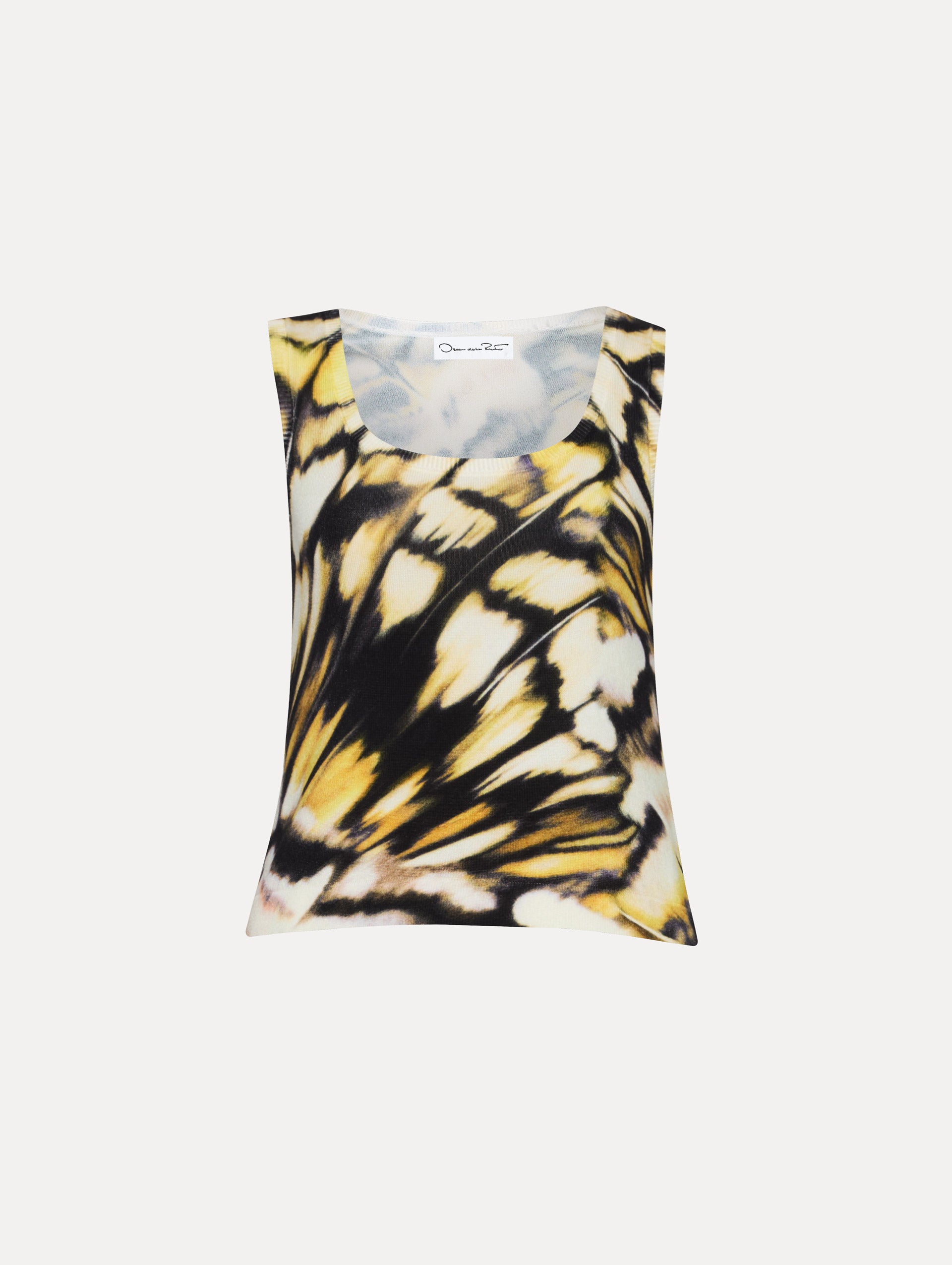 Abstract Butterfly Printed Tank Top - Women's Fashion Sleeveless Blouse for Summer, Beach & Casual Outfits