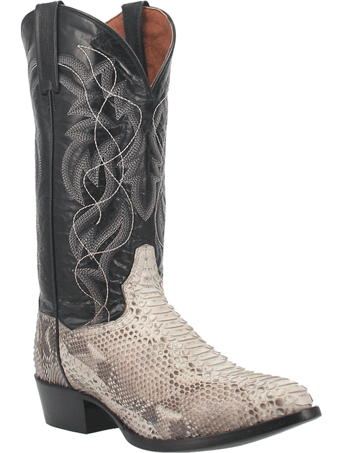 Dan Post DP3036 Men's Manning Python Western Cowboy Boots - Natural Leather - Perfect for Rodeo, Country Dancing & Western Fashion