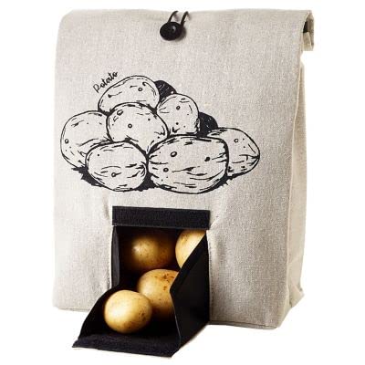 Lakeland Potato Storage Bag with Button Tie Closure – Breathable Cotton Pantry Organizer for Potatoes, Onions, Garlic – Perfect for Kitchen, Pantry & Cupboard Organization