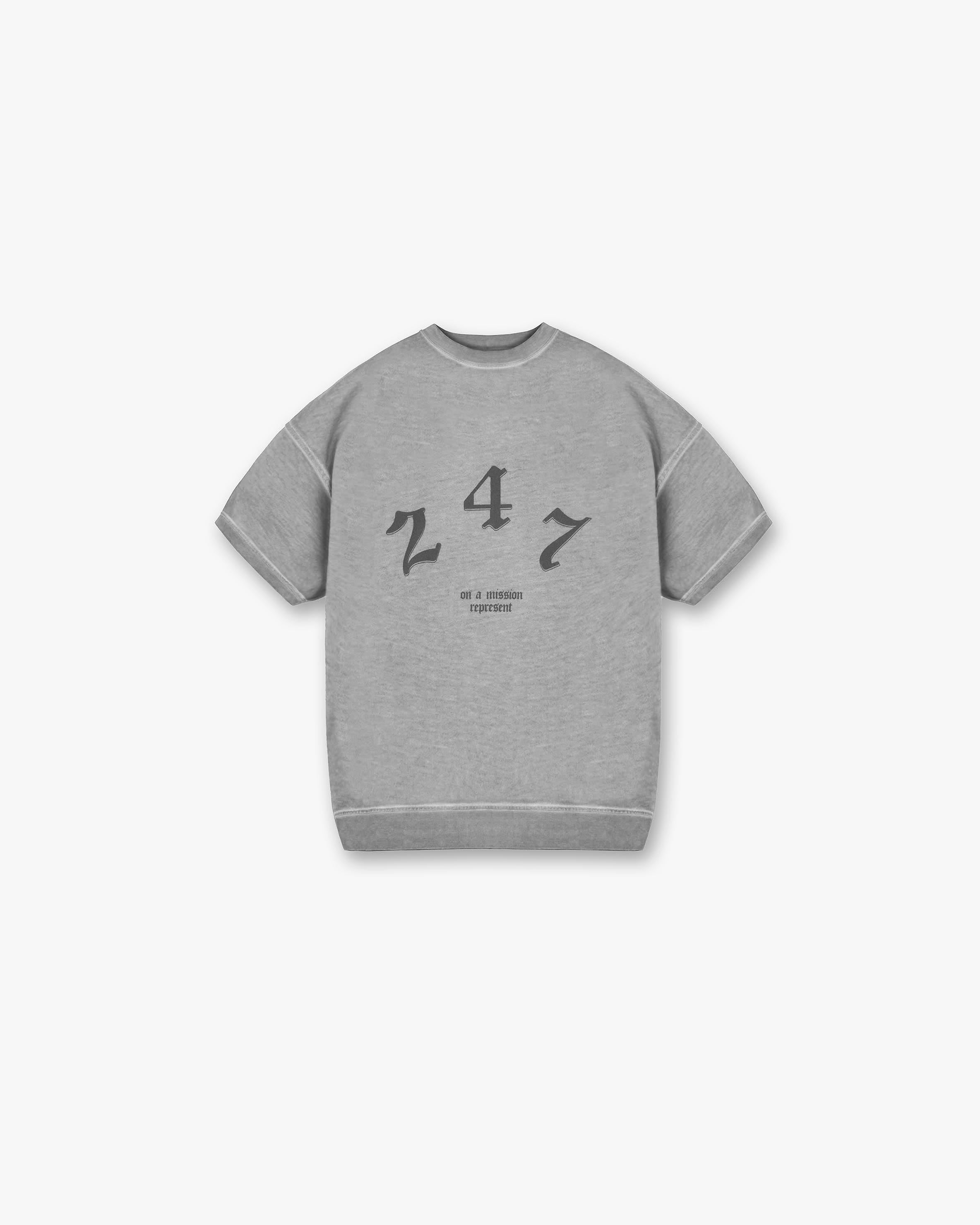 Vintage 247 Short Sleeve Sweatshirt for Men & Women - Soft Cotton Blend, Comfort Fit, Casual Streetwear - Perfect for Everyday Wear, Gym, and Outdoor Activities