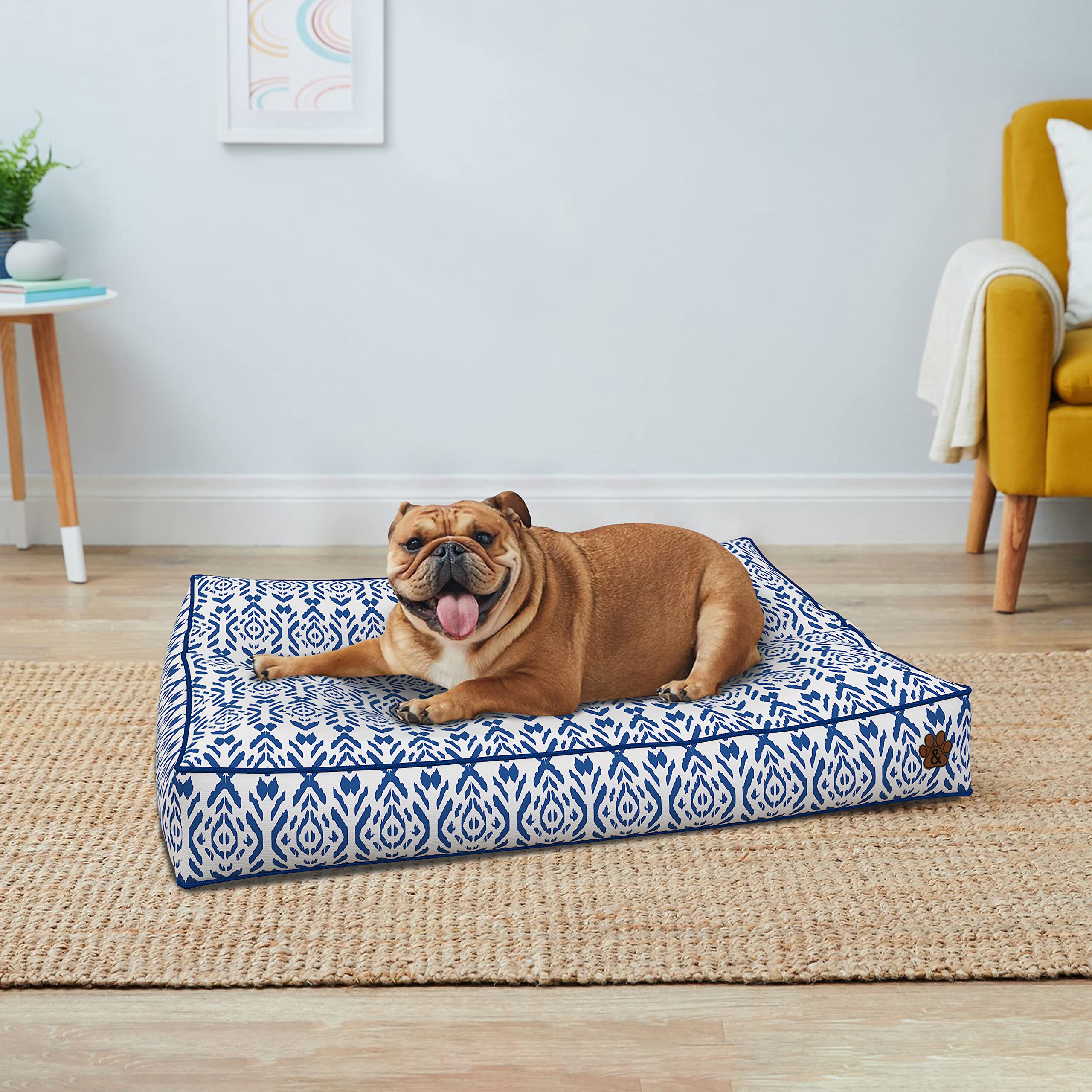Premium Orthopedic Dog Bed for Large, Medium & Small Dogs - Soft Pet Bed with Removable Washable Cover, Waterproof & Non-Slip Bottom - Perfect for Crates, Floors & Home Use (Pattern 15, Small)