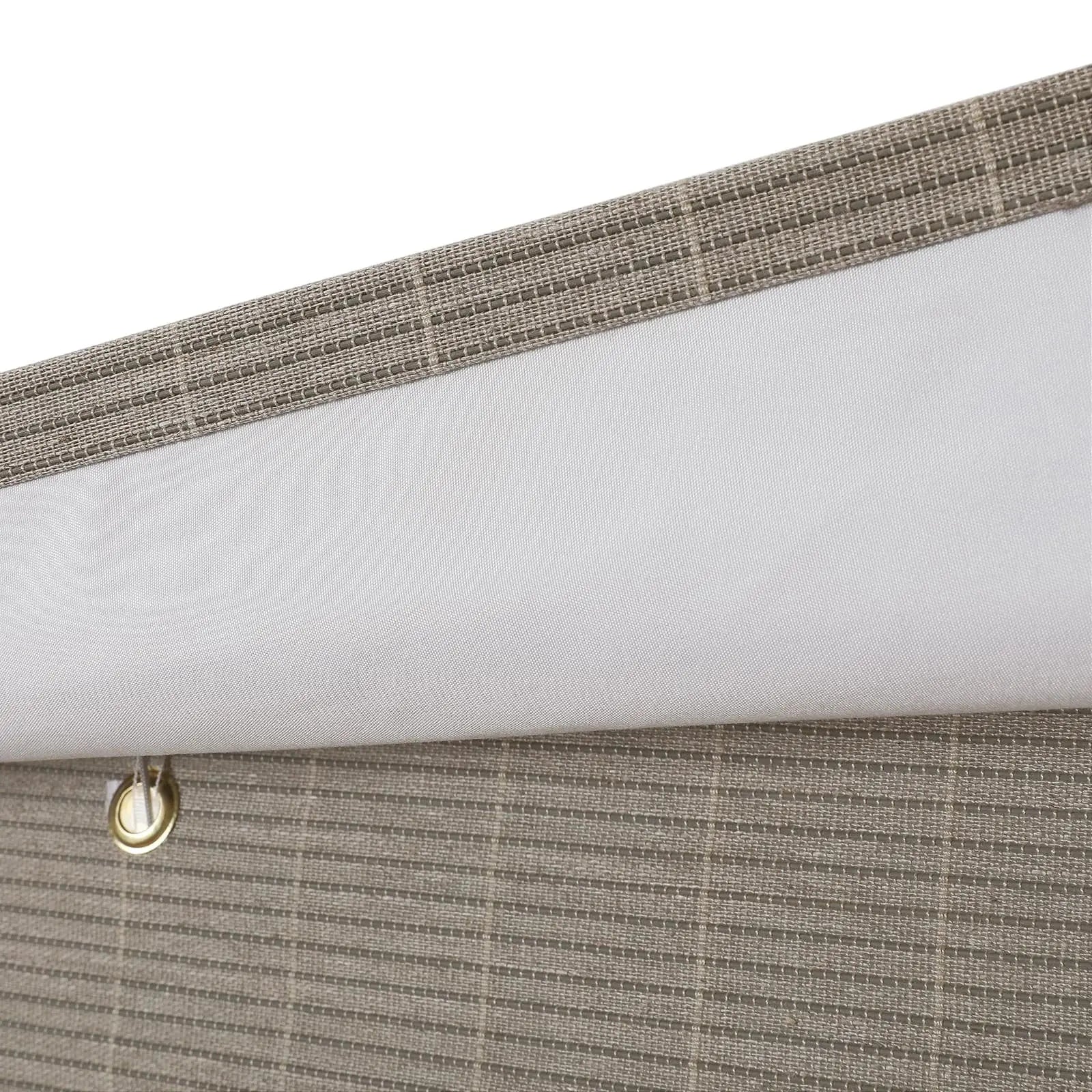 Natural Flax Bamboo Woven Window Shade - Eco-Friendly Stone Color for Living Room & Bedroom Blackout Privacy