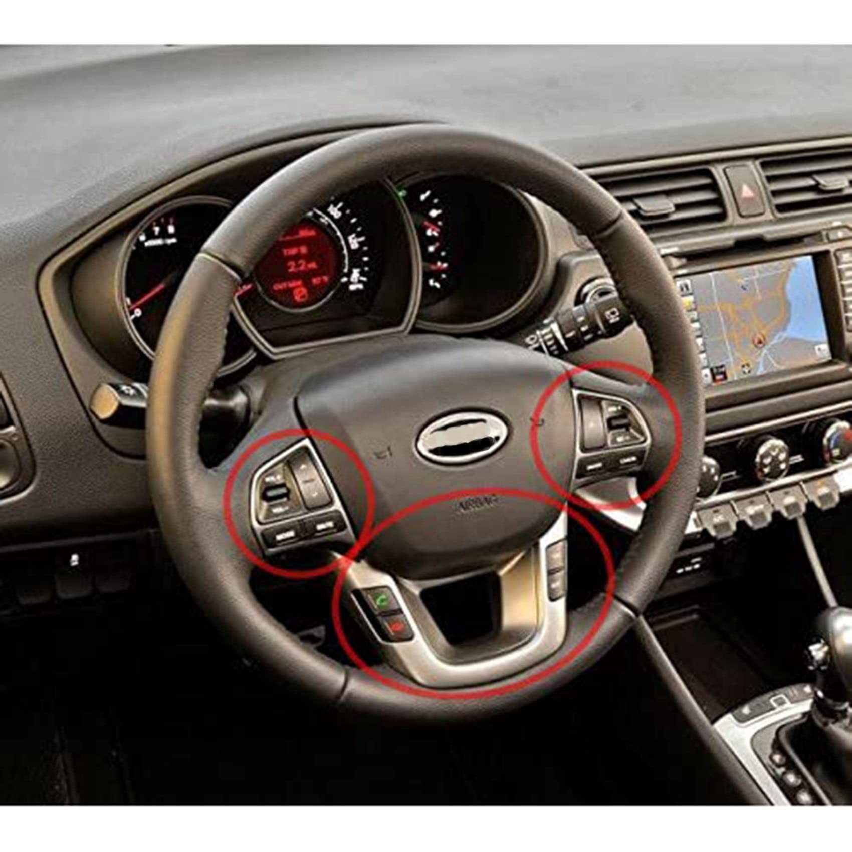 Kia Rio 2012-2015 Car Cruise Control Switch - Lower Steering Wheel Audio Remote Replacement Part | Perfect for Road Trips & Highway Driving