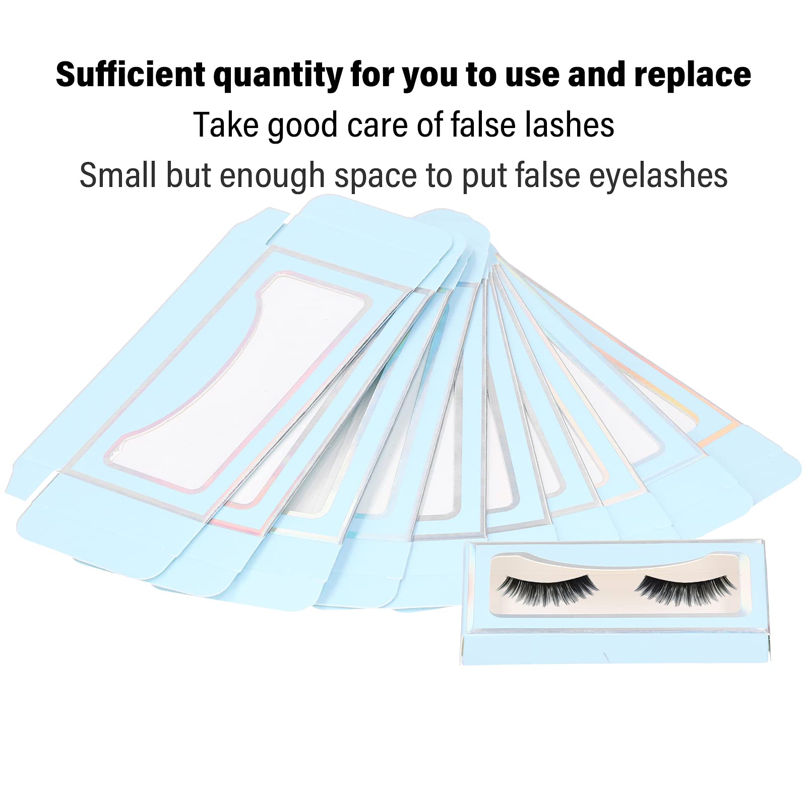 False Eyelash Storage Box - Empty Eyelash Case with Easy-Use Holder | Durable Paper Packaging for Eyelash Extensions & Lashes | Perfect for Home, Salon & Professional Makeup Artists