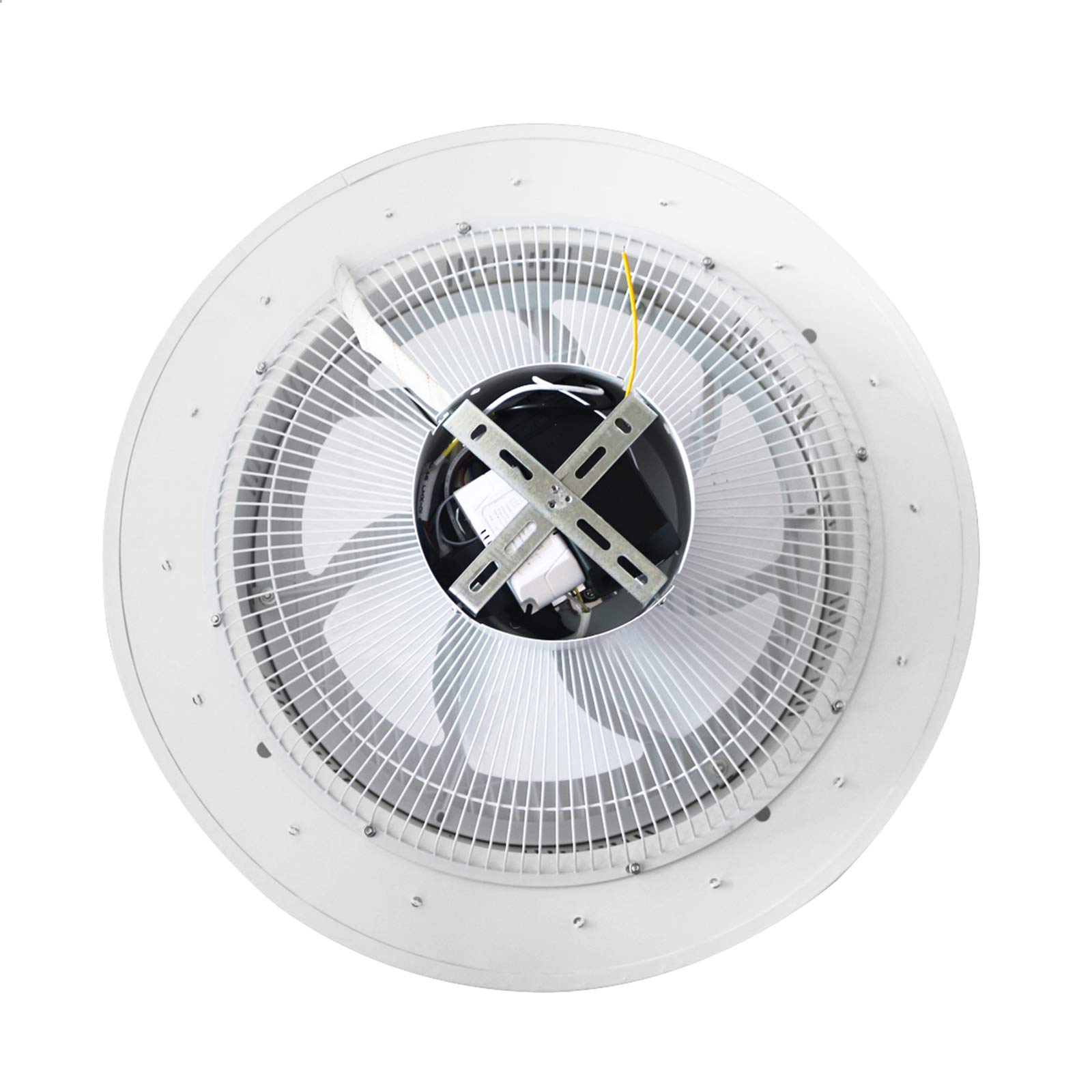 Modern 22 Inch LED Ceiling Fan with Remote Control - Dimmable Flush Mount Low Profile Electric Fan with 7 Invisible Blades - Ultra Quiet for Bedroom, Living Room & Office - Perfect for Home Cooling and Stylish Lighting (Black)