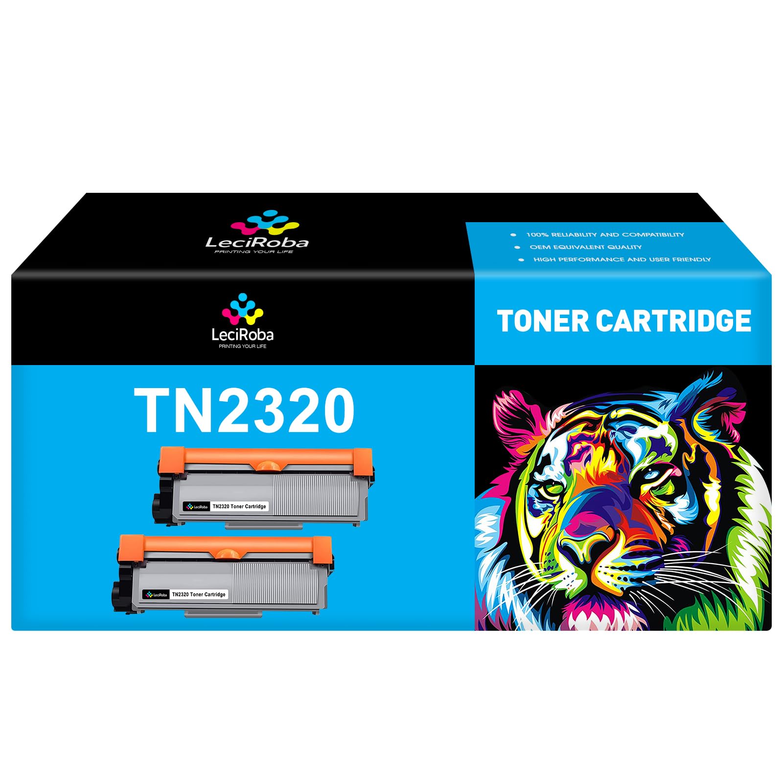 Brother TN2320 Toner Cartridge - 2-Pack for MFC-L2700DN Printers | Office & Home Use