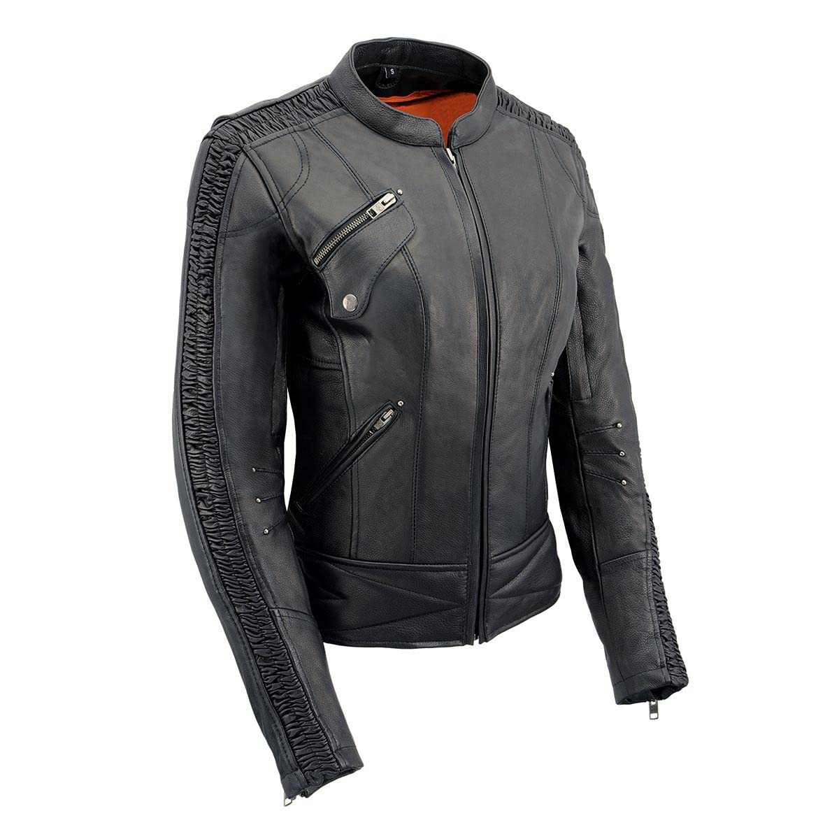 Milwaukee Leather MLL2570 Women's Black Phoenix Embroidered Biker Jacket - Premium Motorcycle Riding Gear for Women, Perfect for Cruising & Road Trips