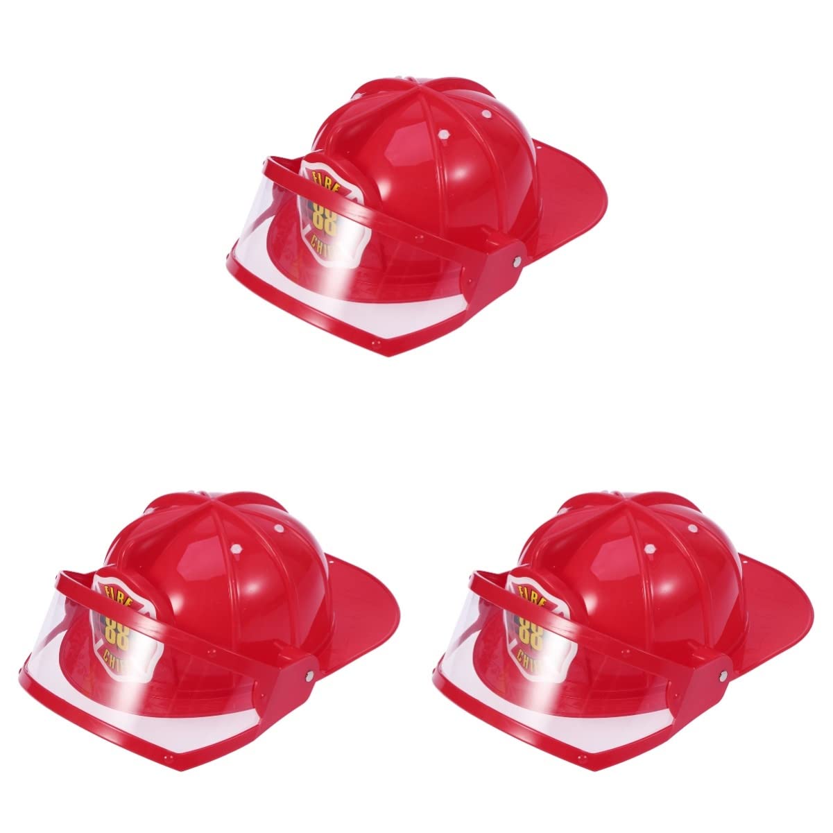 Bestoyard 3-Piece Kids Fireman Safety Helmet Toy Set - Firefighter Hat & Safety Gear for Pretend Play, Educational Role-Playing Costume for Children | Perfect for Dress-Up, Birthday Parties & Imaginative Play