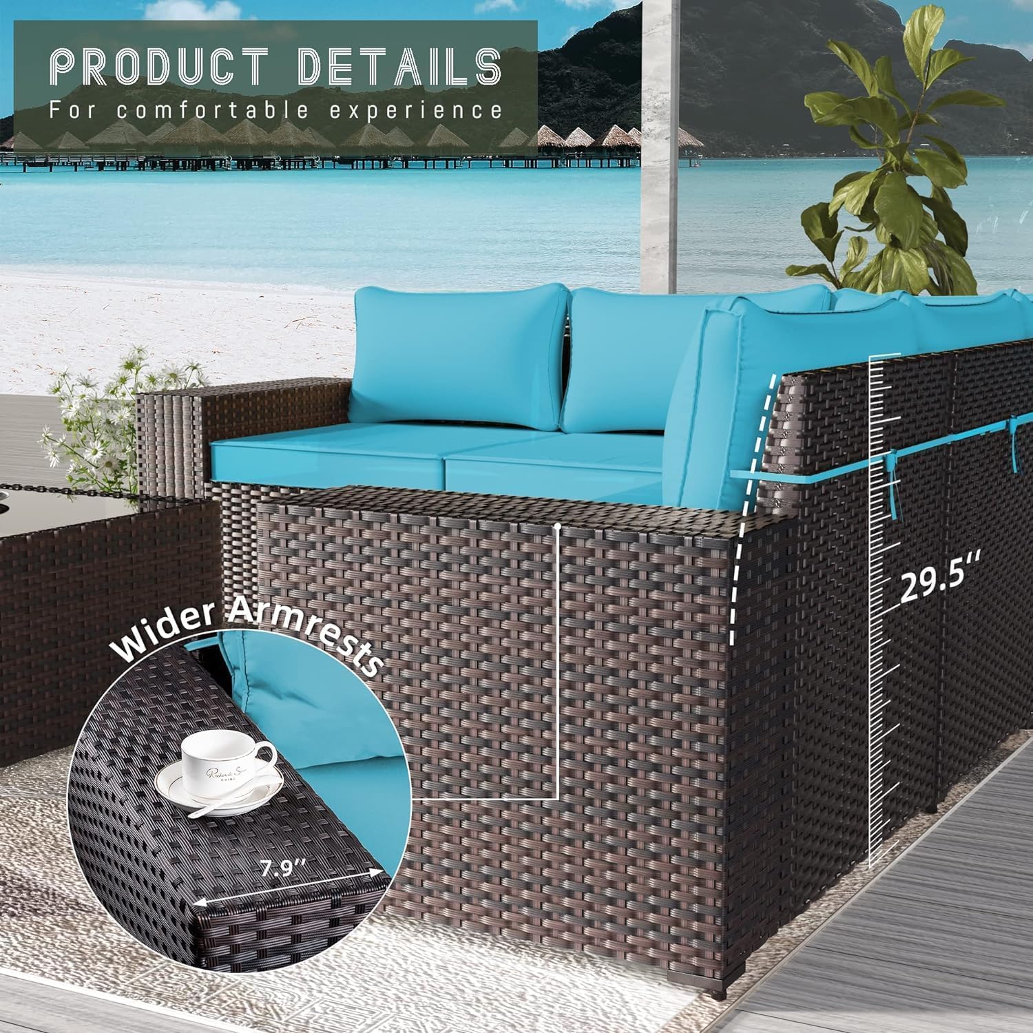 16-Piece Outdoor Patio Furniture Set with ETL Approved 45