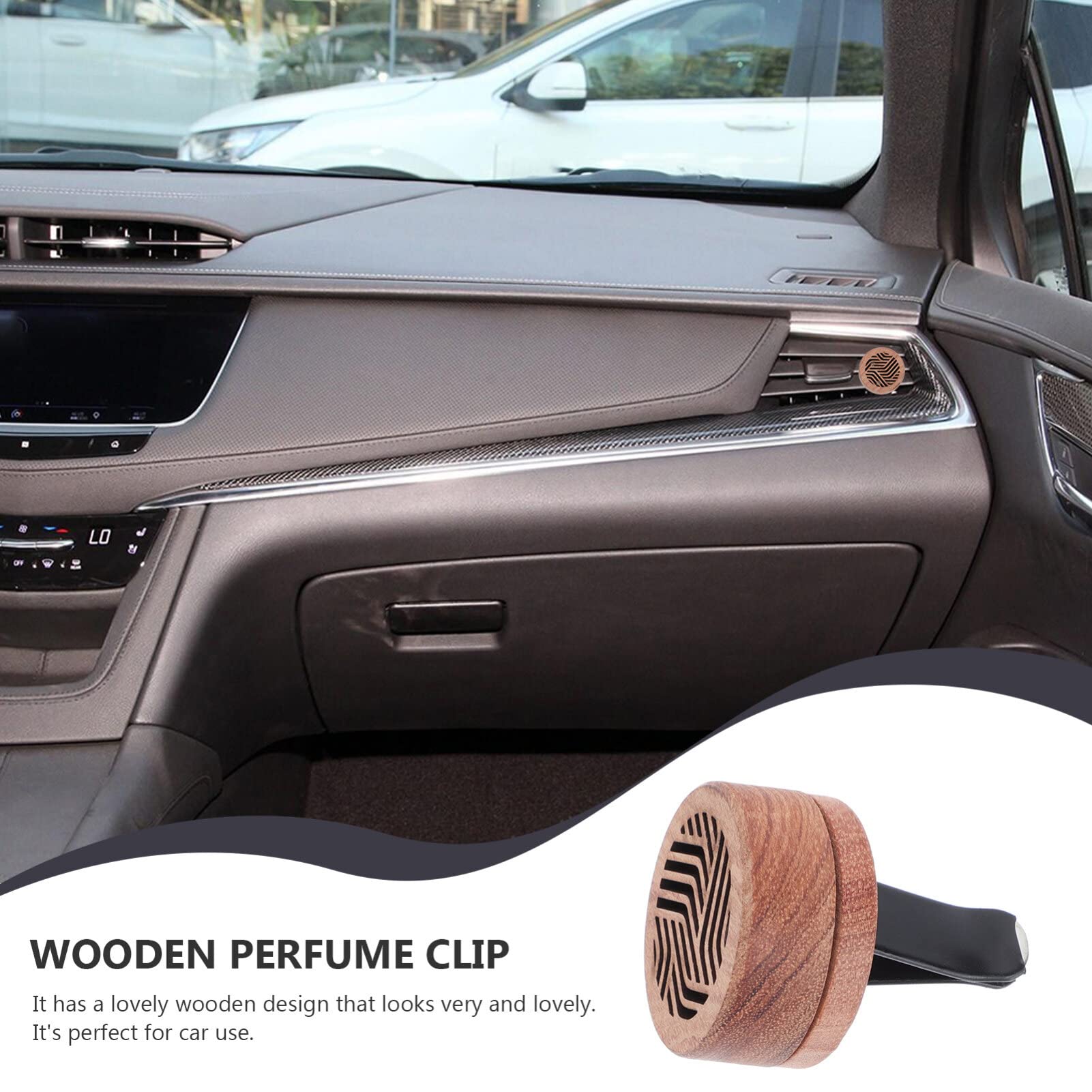 Portable Wood Car Essential Oil Diffuser - Mini Vent Clip Aromatherapy Diffuser for Cars | Perfect for Relaxation & Stress Relief During Commutes