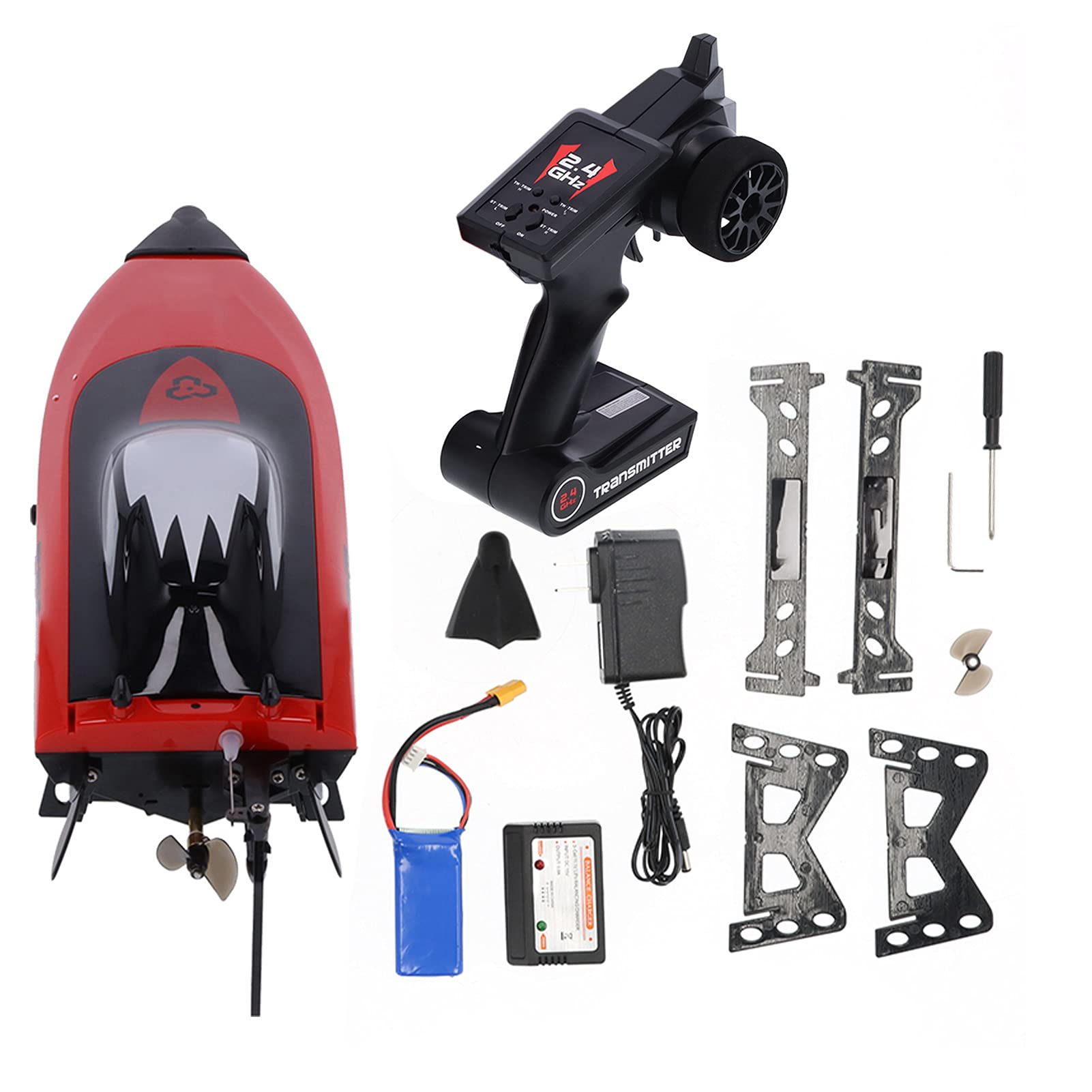 Dilwe UDIRC UDI010 High Speed RC Boat - 40km/h Remote Control Racing Boat with Water Cooling System, Includes Battery & Charger - Professional RC Boat for Adults & Kids, Perfect for Pool, Lake & Outdoor Water Play