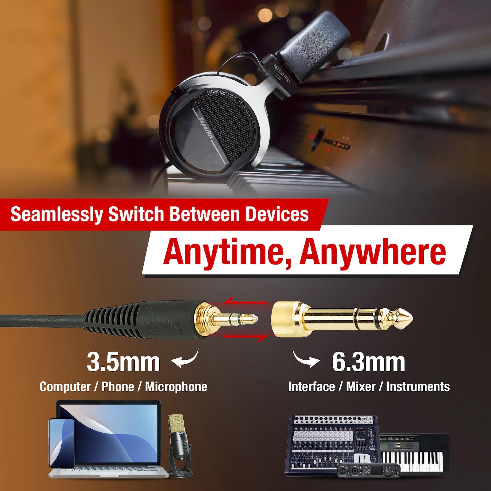 Superlux HD 330PRO 150 Ohm Professional Semi-Open Over-Ear Headphones with 40mm Neodymium Drivers | Studio-Grade Sound for Music Recording, Podcasting & Mixing | Perfect for Home Studios & Audio Professionals