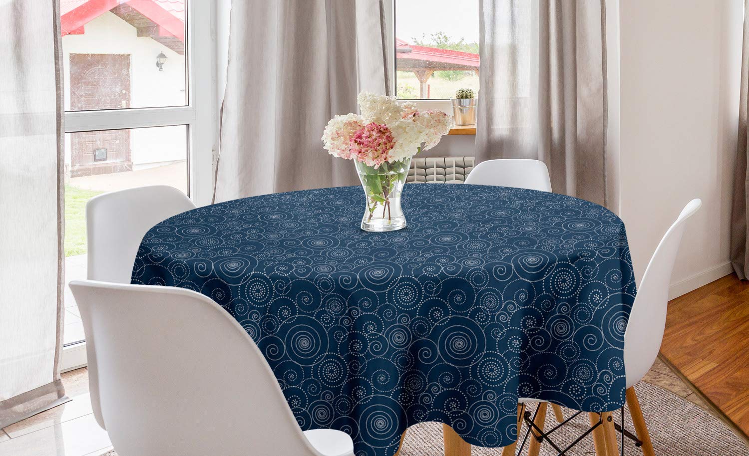 Ambesonne Abstract Round Tablecloth 60