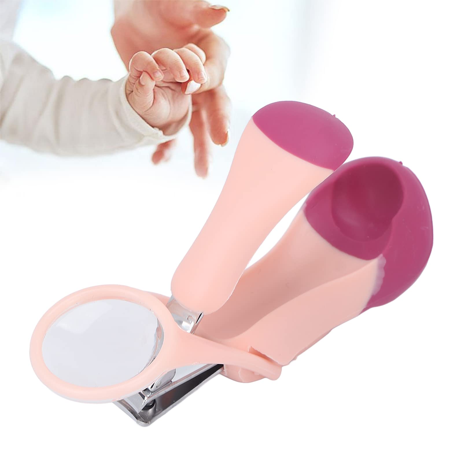 Premium Stainless Steel Nail Clipper Set - Lightweight & Portable with Ergonomic PP/TPE Handle (Pink & Rose Red) - Perfect for Travel, Home, Salon & On-the-Go Grooming