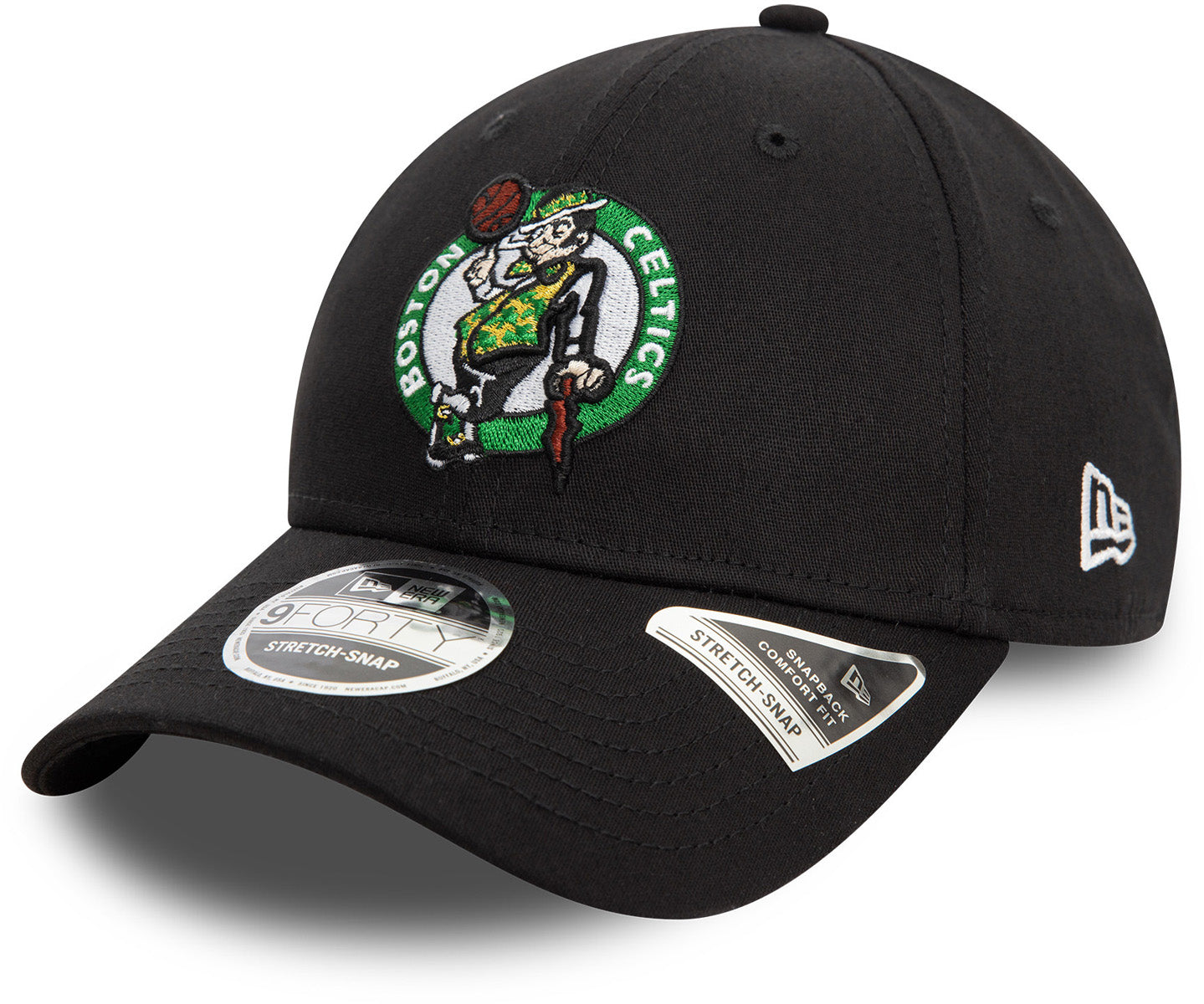 Boston Celtics New Era 9Forty Stretch Snapback NBA Team Hat - Official Licensed Basketball Cap for Men & Women - Perfect for Games, Sports & Casual Wear