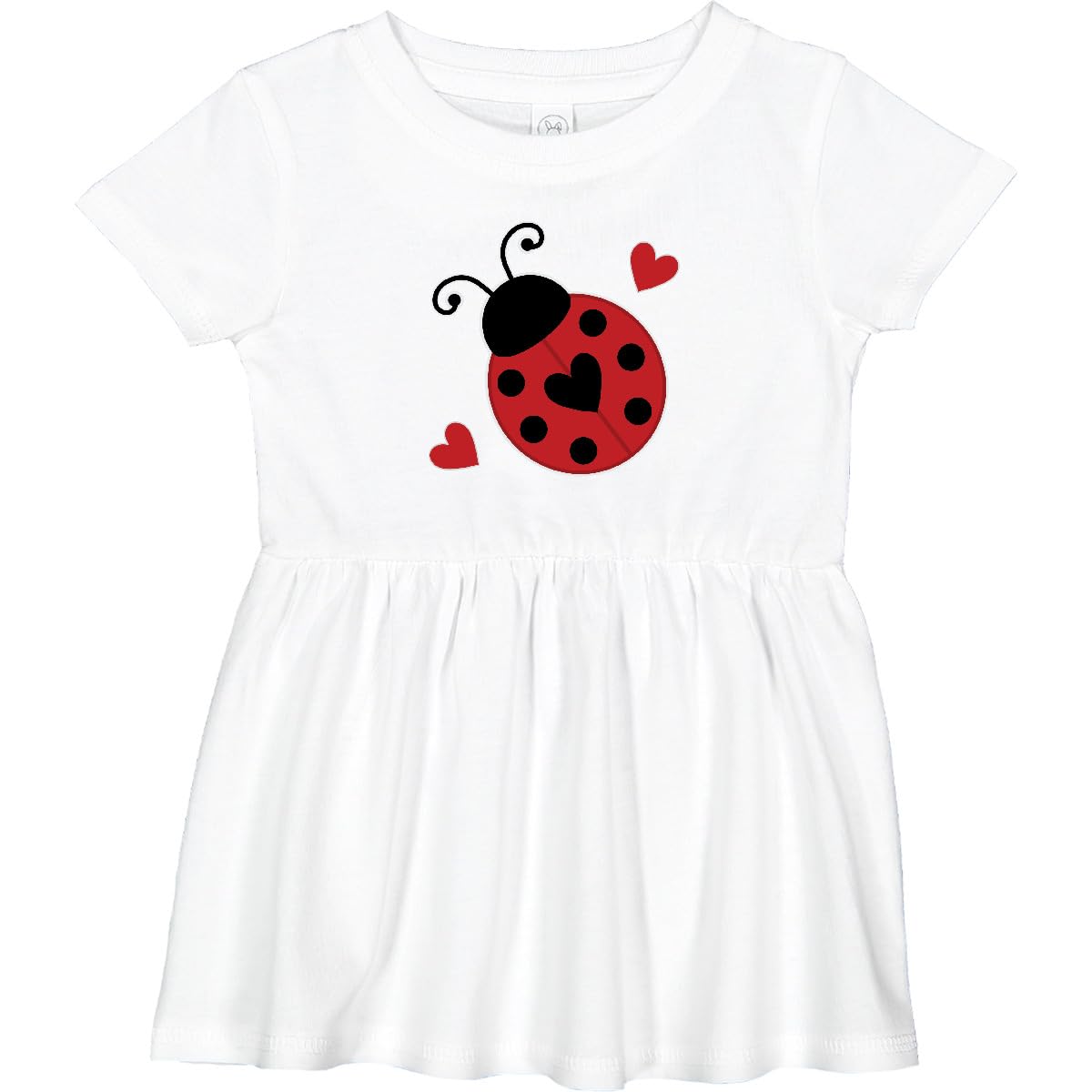 Inktastic Ladybug Lover Red and Black Infant Dress - Cute Baby Girl Outfit for Birthday, Photoshoot & Special Occasions