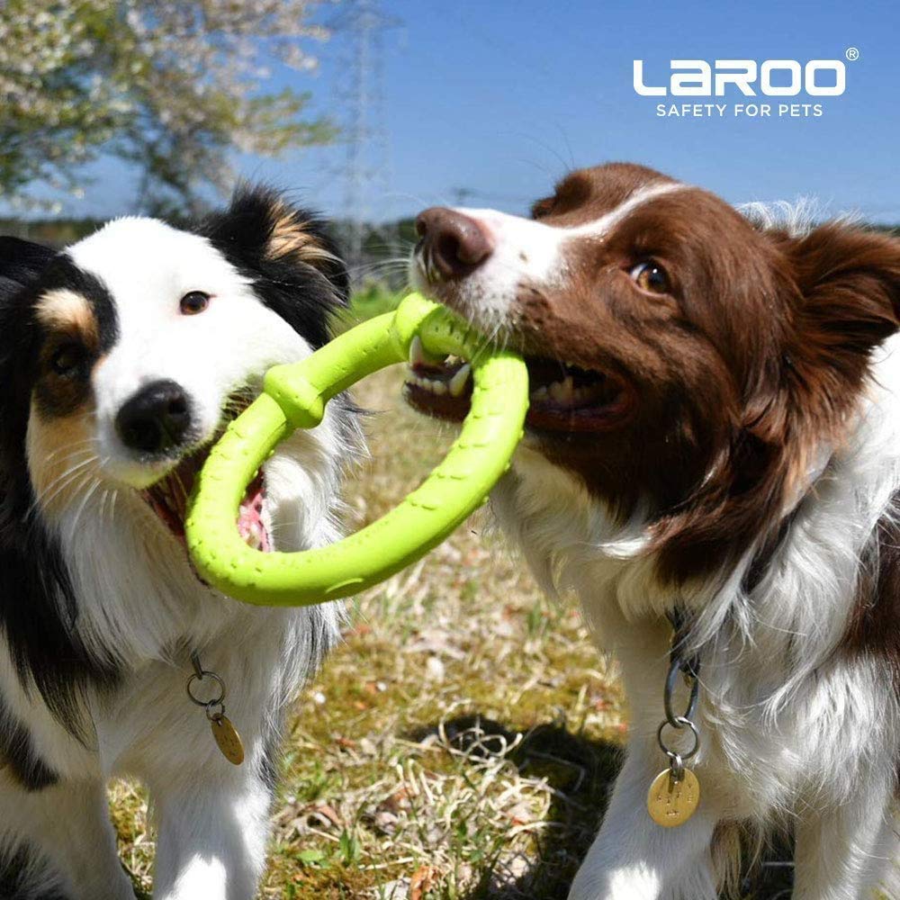 **Durable Dog Toys for Aggressive Chewers - LaRoo Floatable Flying Disc & Tug Toy for Large, Medium, Small Dogs - Interactive Chew Toys for Outdoor Play, Fetch & Training**