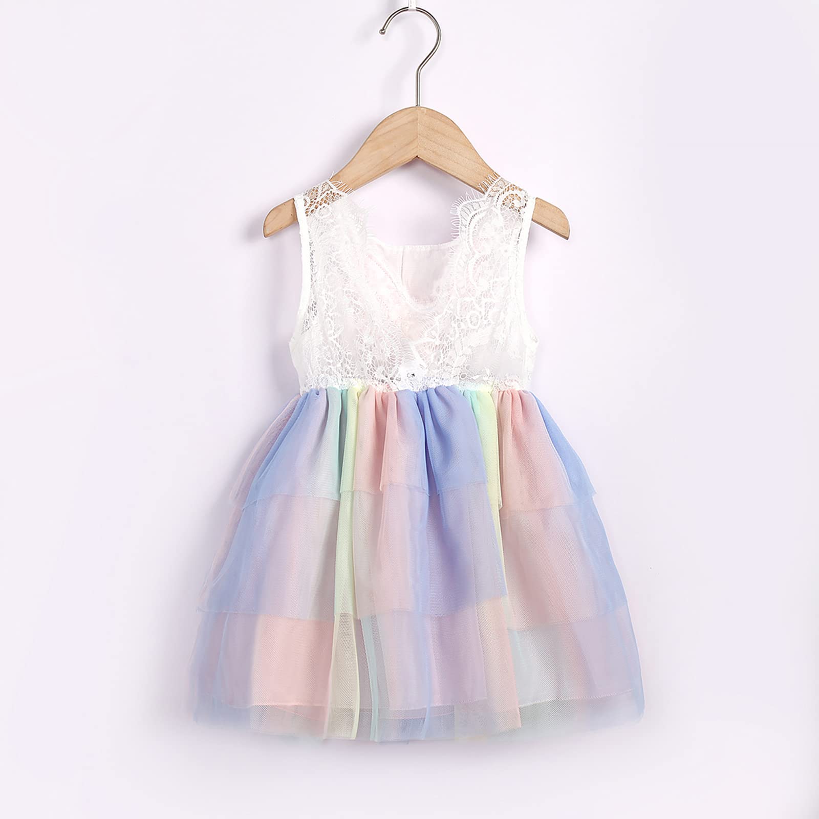 Easter Bunny Print Toddler Girls Sleeveless Tutu Dress - Princess Party Sundress for Summer & Spring Outfits - Perfect for Easter Celebrations, Birthday Parties & Photo Shoots