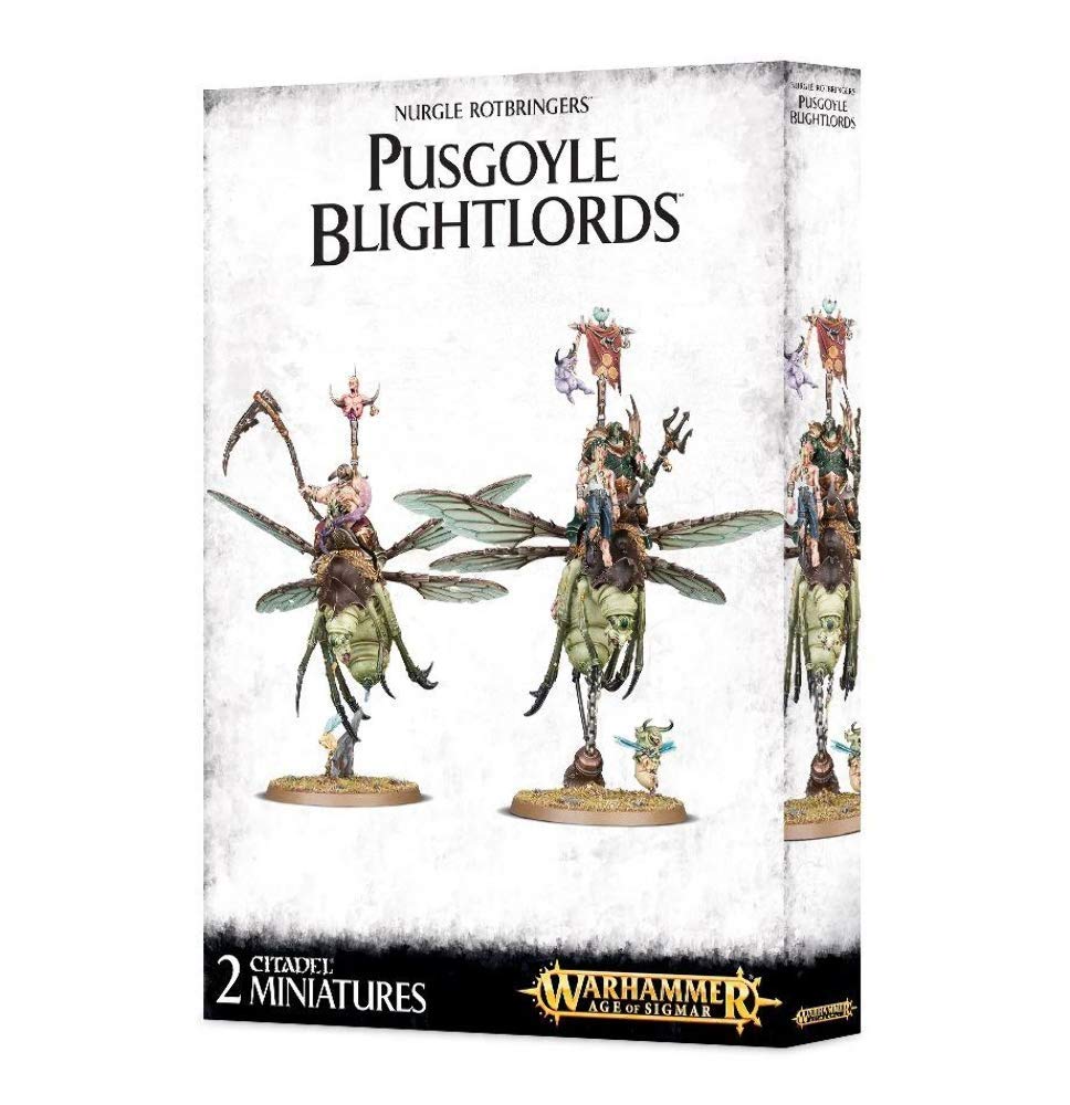 Warhammer Age of Sigmar Pusgoyle Blightlords Miniature Set - Nurgle Rotbringers Tabletop Wargaming Models for Collectors & Painters - Perfect for AoS Battles and Display Cases