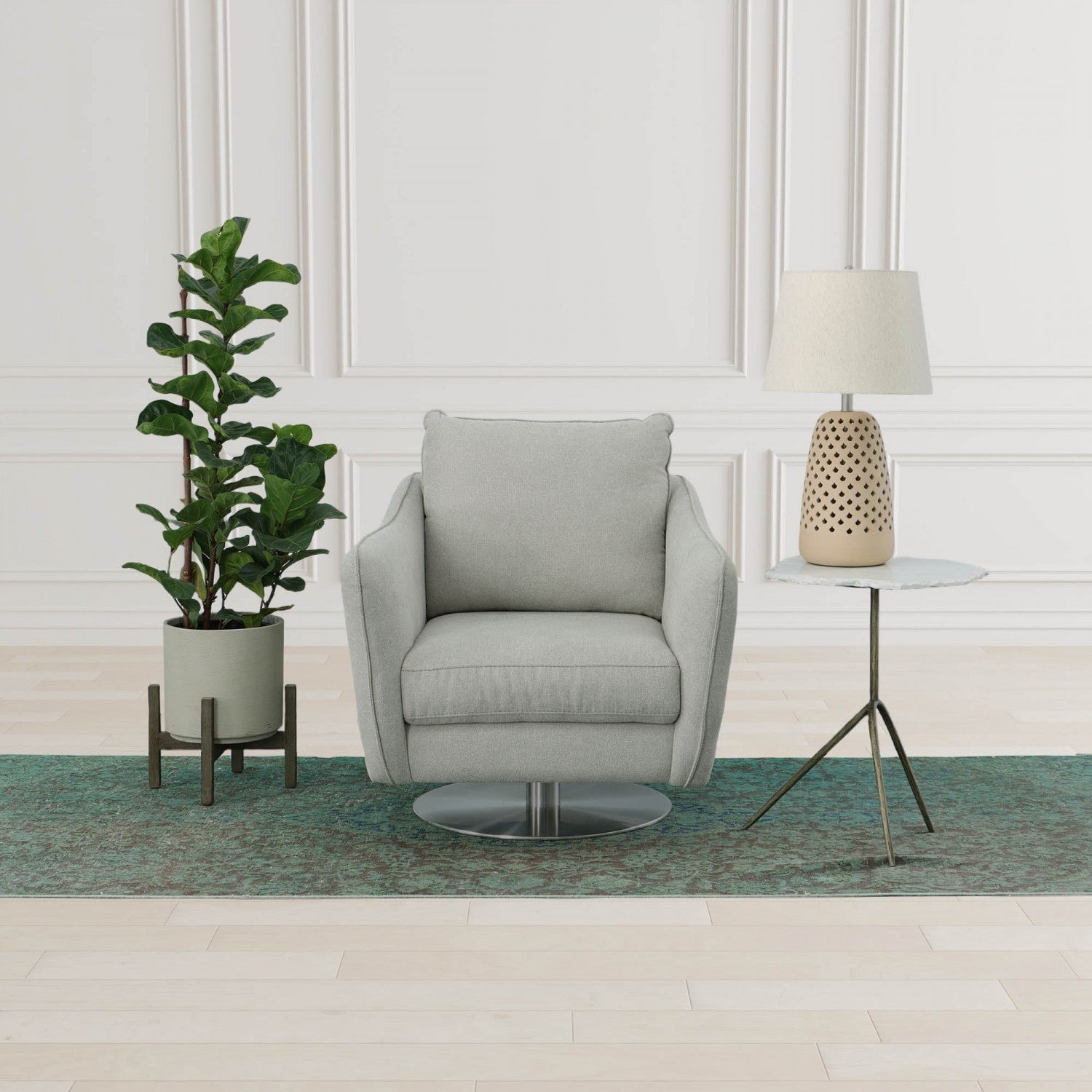 Castlin Beige Table Lamp - Modern Bedside & Desk Lighting for Home, Office, and Dorm Room Decor