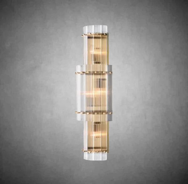 Lux Grand Round Sconce Wall Light - Modern Gold Finish LED Wall Sconce for Living Room, Bedroom, Hallway Lighting Decor