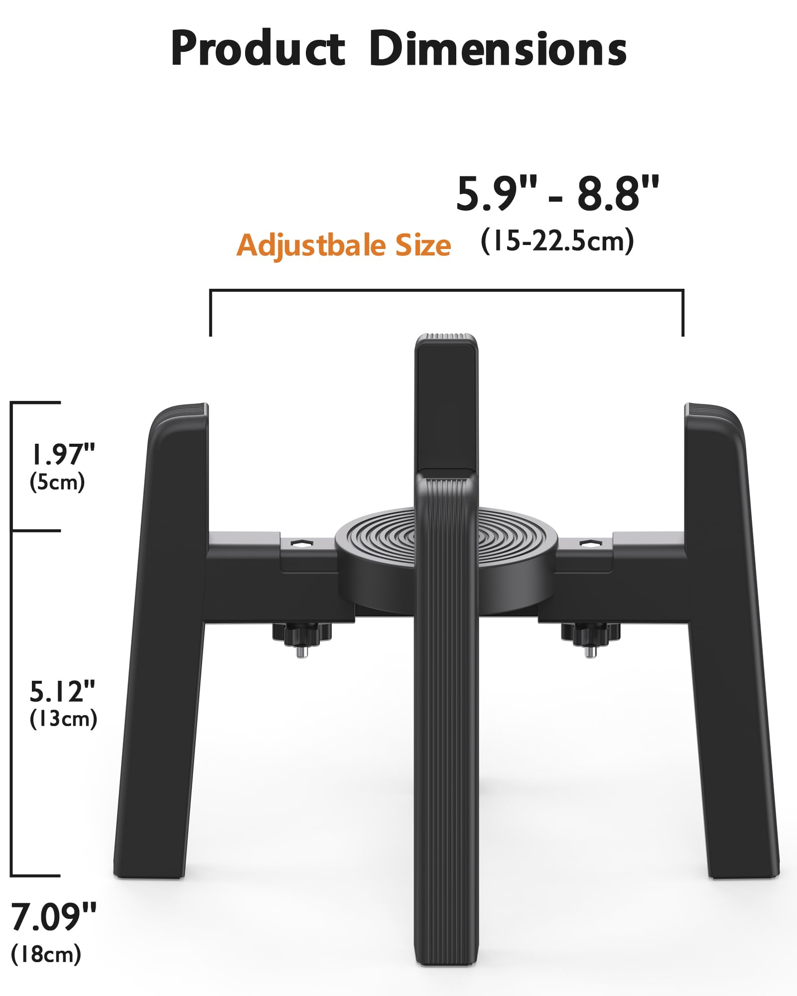 Adjustable Width CZPET Elevated Dog Bowl Stand - Anti-Slip Raised Pet Food & Water Feeder for Medium Dogs | Perfect for Kitchen, Living Room & Outdoor Use