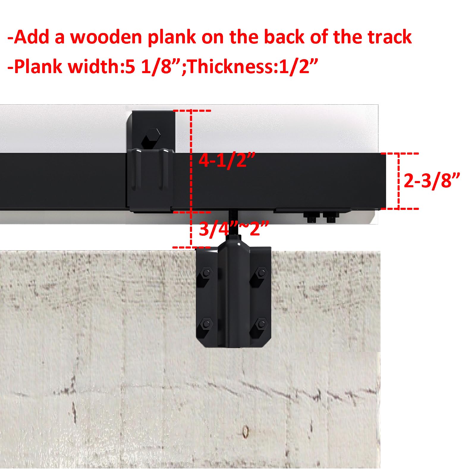 10FT Heavy Duty Exterior Double Sliding Barn Door Hardware Kit - Wall Mount Track System for 2 x 30in Doors (Max Load 300lbs) - Perfect for Farmhouse, Rustic Home & Commercial Spaces - Hardware Only (No Door Included)