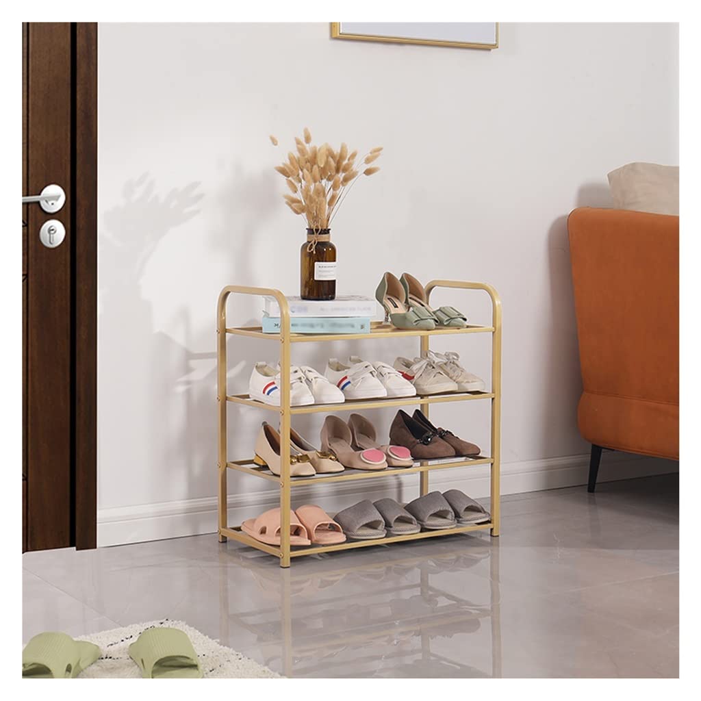 Iron Shoe Rack 5-Tier Storage Organizer - Sturdy Wrought Metal Shoe Shelf for Entryway, Hallway, Closet & Bedroom - Space Saving Shoe Organizer (Black) - Perfect for Small Apartments & Mudroom Organization