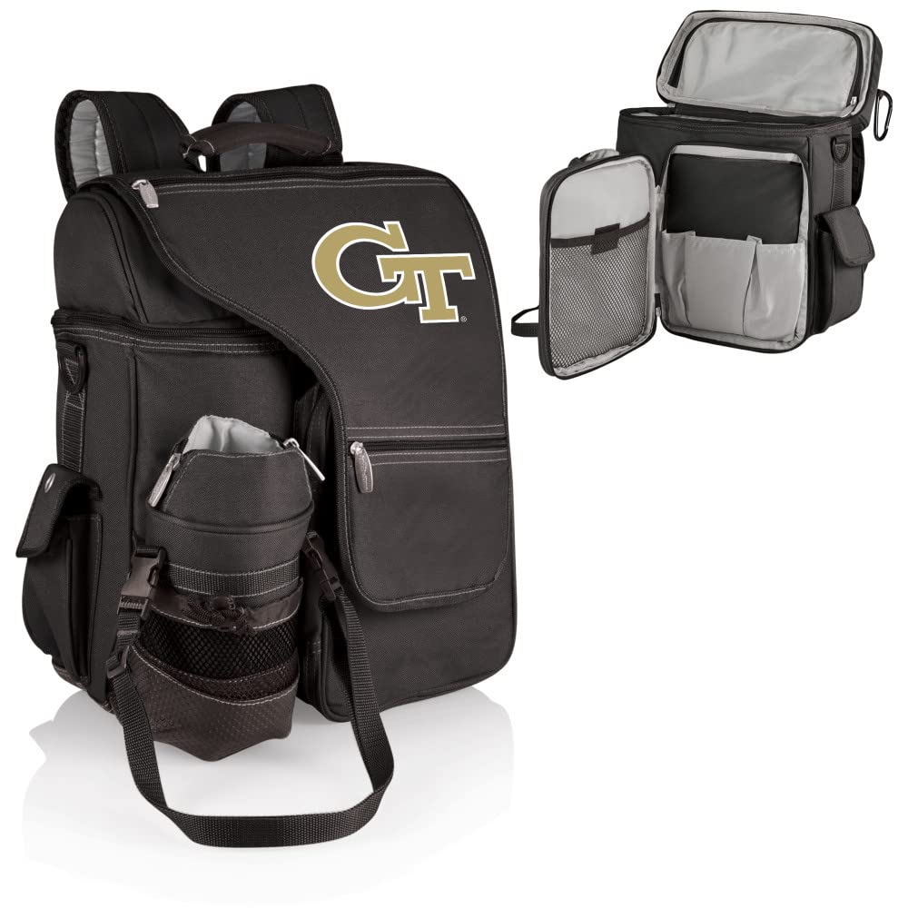 NCAA Georgia Tech Yellow Jackets Insulated Backpack Cooler with Water Bottle Holder - Soft Sided Travel Cooler Bag for Picnics, Tailgating & Outdoor Adventures