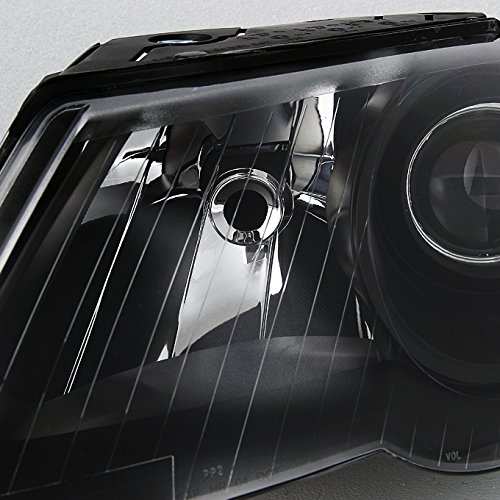 AKKON Replacement Headlights for 2006-2010 VW Passat - Black Bezel Headlamp Assembly Pair (Driver & Passenger Side) - Perfect for Night Driving & Car Restoration Projects
