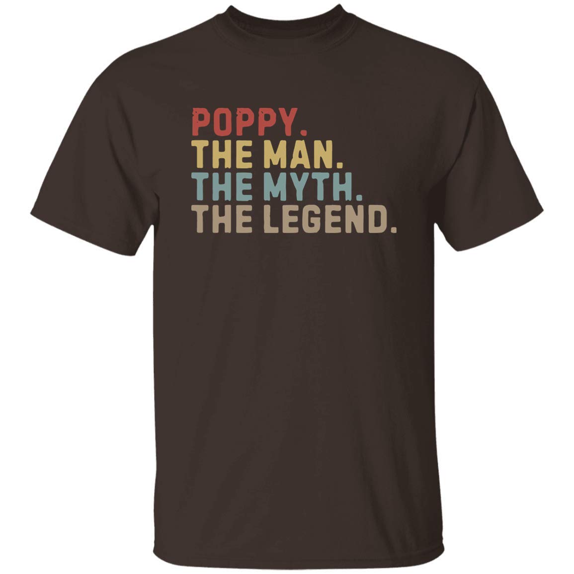 Poppy The Man The Myth The Legend T-Shirt - Funny Graphic Tee for Men & Women - Casual Cotton Shirt for Gifts, Parties & Everyday Wear