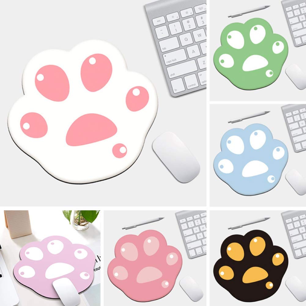 Anti-Slip Cute Cartoon Cat Paw Mouse Pad - Non-Slip Computer Desk Mat for Gaming & Office Work - Black Ergonomic Mousepad for PC Laptop Accessories