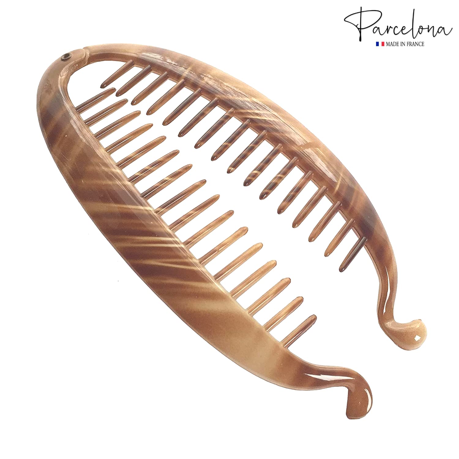 French Beige Tortoise Shell Hair Clips - 5.5