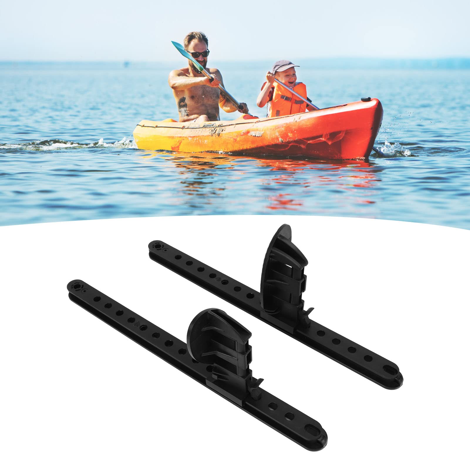 Adjustable Locking Kayak Foot Pegs & Braces - Universal Kayak Foot Pedals for Canoe Accessories | Durable Kayak Foot Rest Replacement for Comfortable Paddling & Fishing Adventures