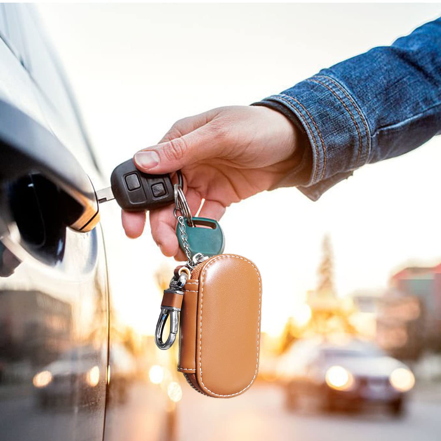Universal Smart Key Case for DC Vehicles - Remote Fob Holder, Keychain Protector & Storage Bag | Perfect for Car, Truck & SUV Key Organization