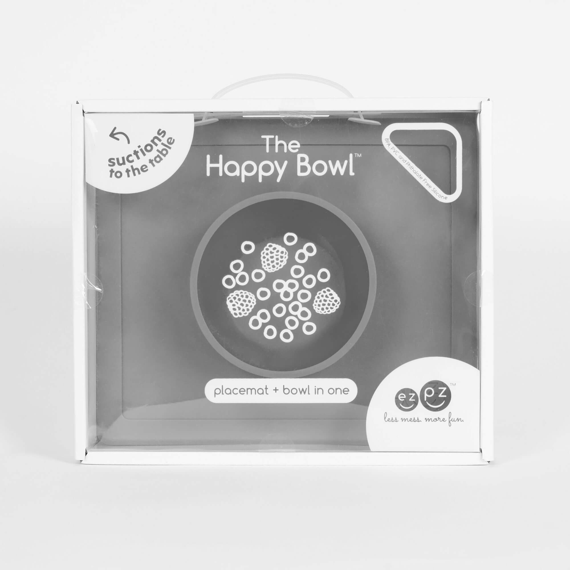 Happy Bowl – Non-Slip Suction Placemat with Bowl Set for Toddlers & Preschoolers | Baby Feeding Essentials for Mess-Free Mealtime at Home or Travel